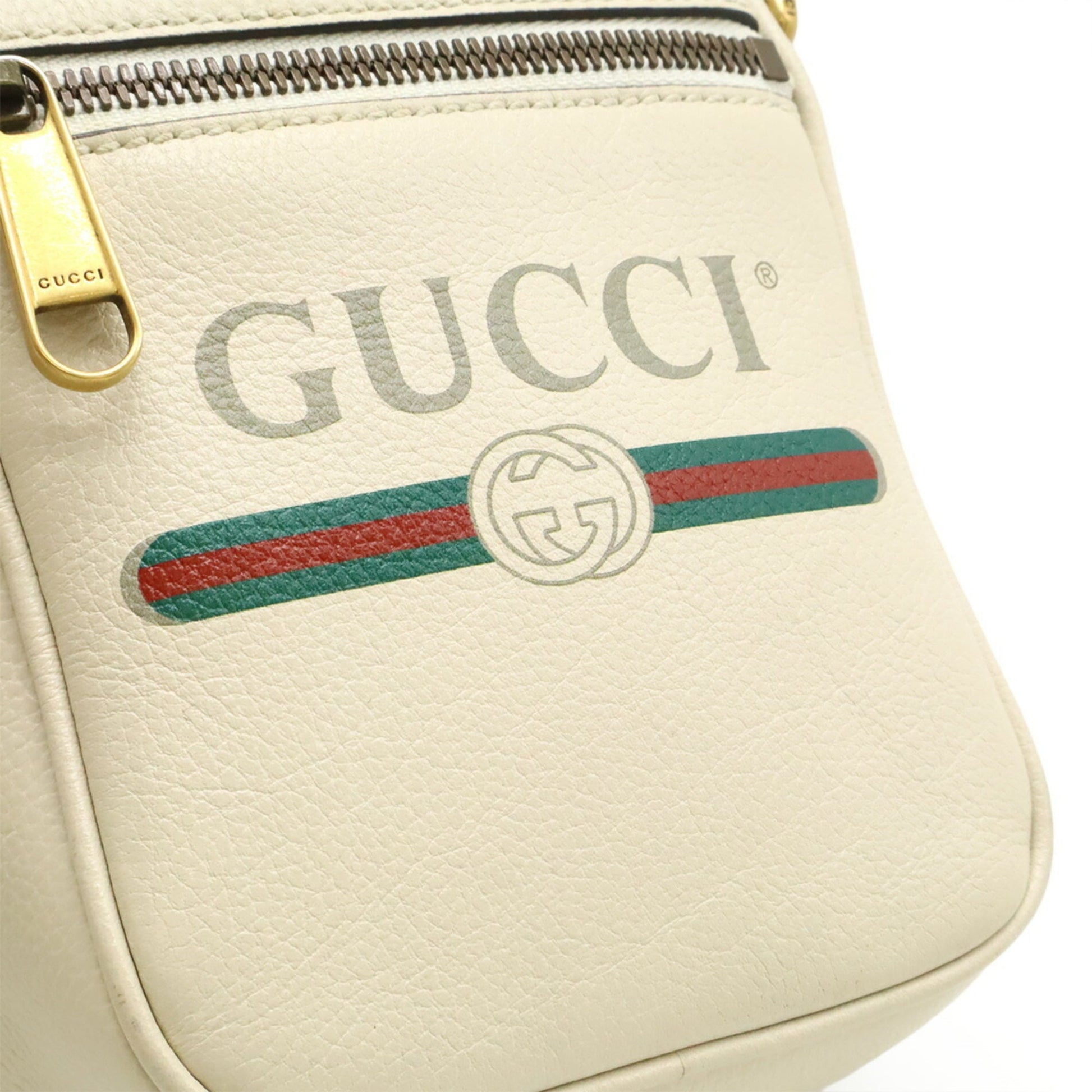 Gucci Ivory Leather Pochette Shoulder Bag