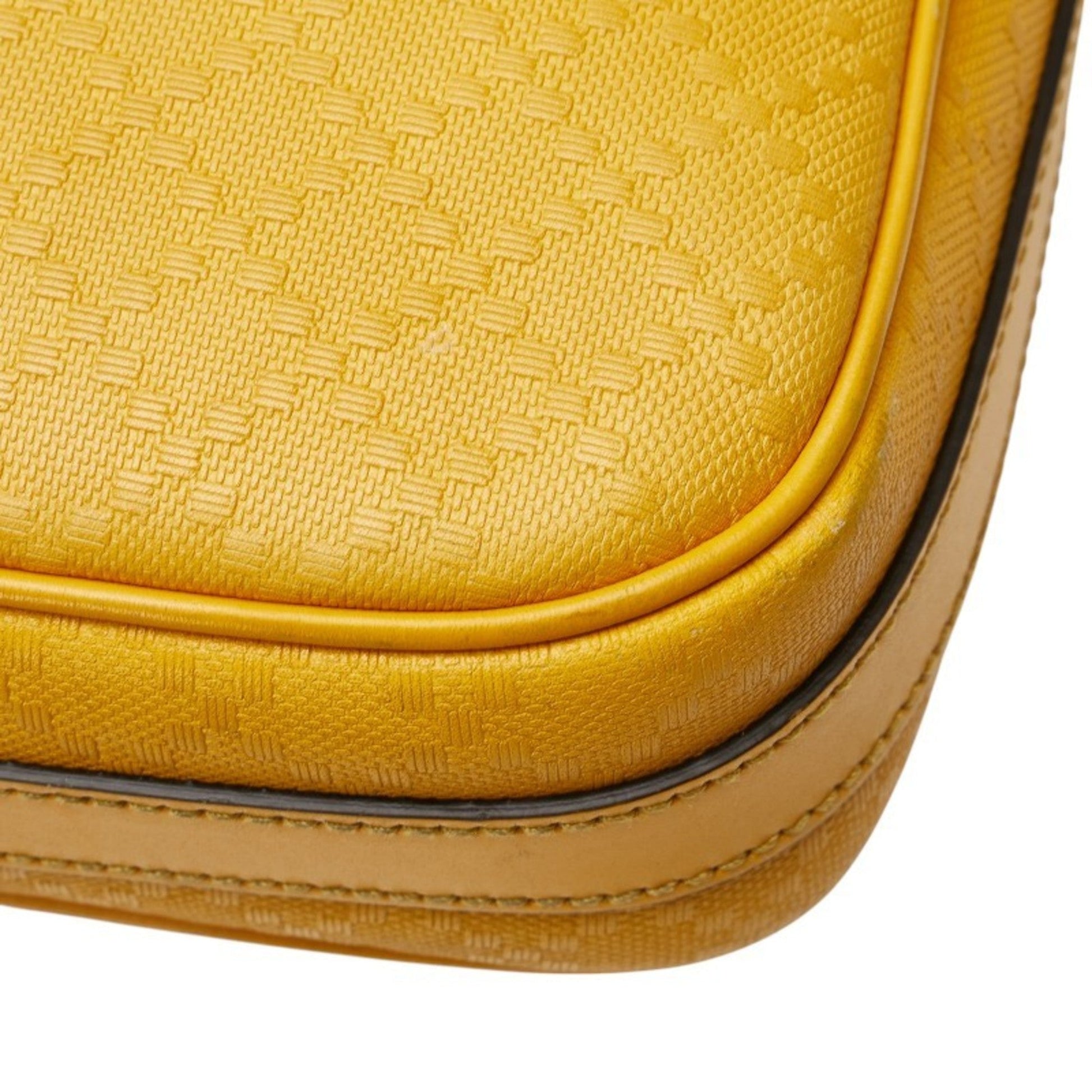 Gucci Diamante Yellow Leather Shoulder Bag