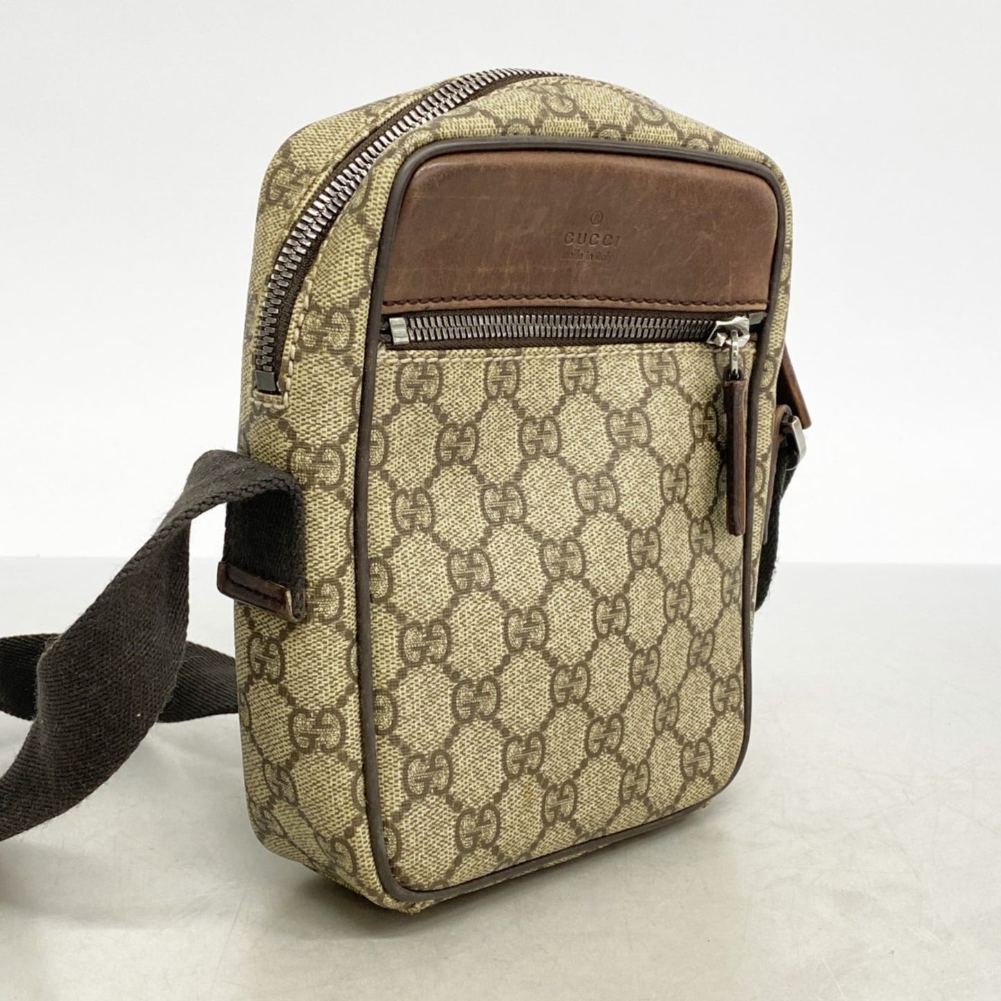 Gucci Beige Brown Pvc Shoulder Bag