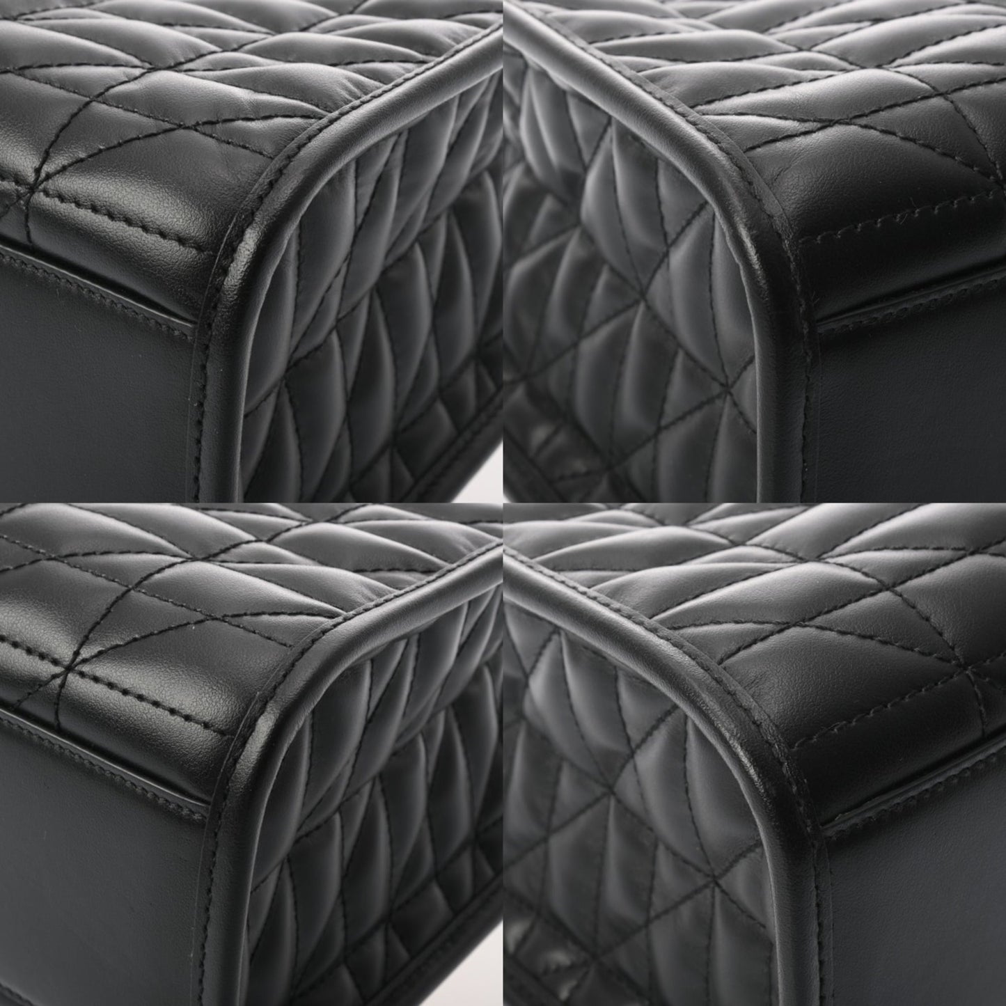 Gucci Black Silver Leather Tote Bag