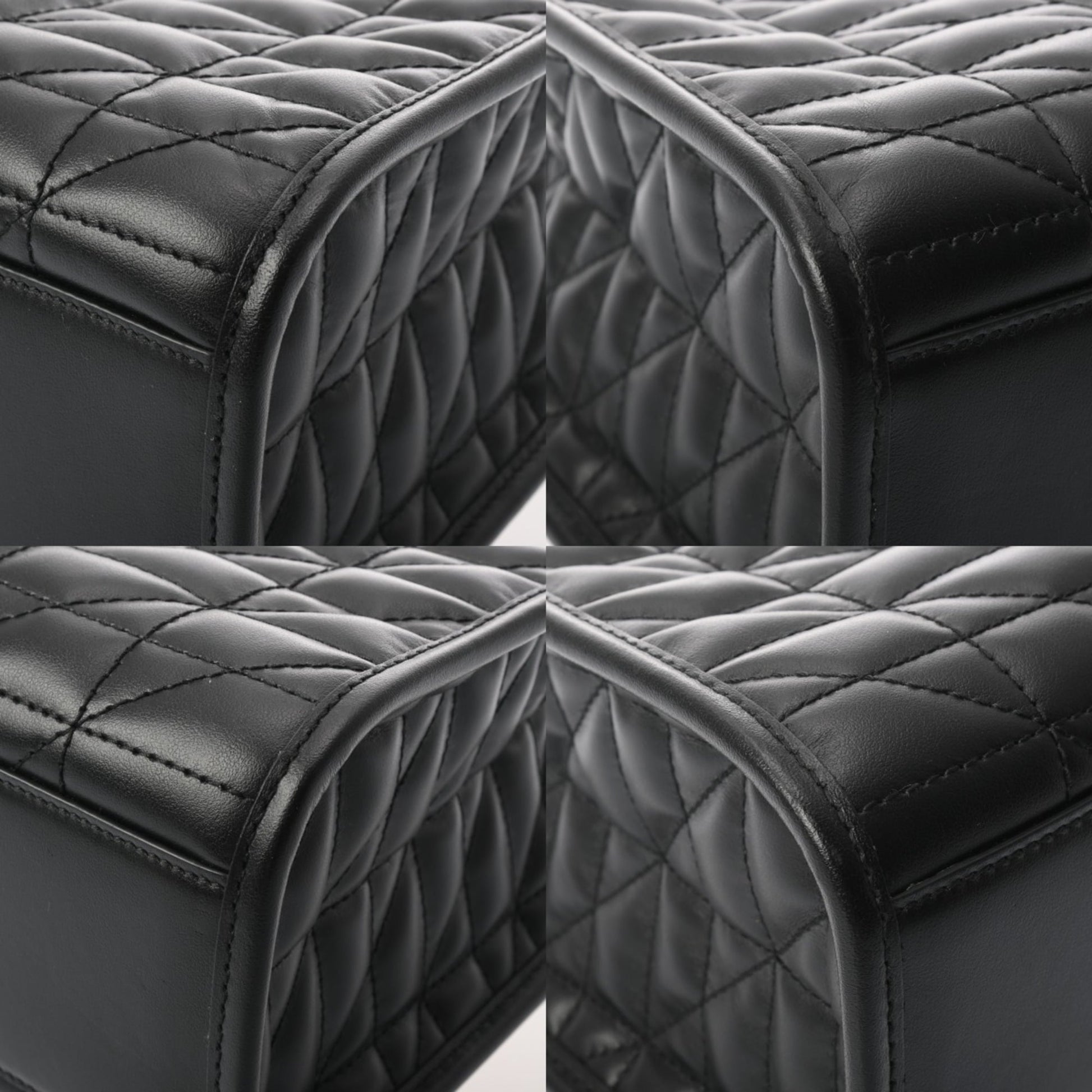 Gucci Black Silver Leather Tote Bag