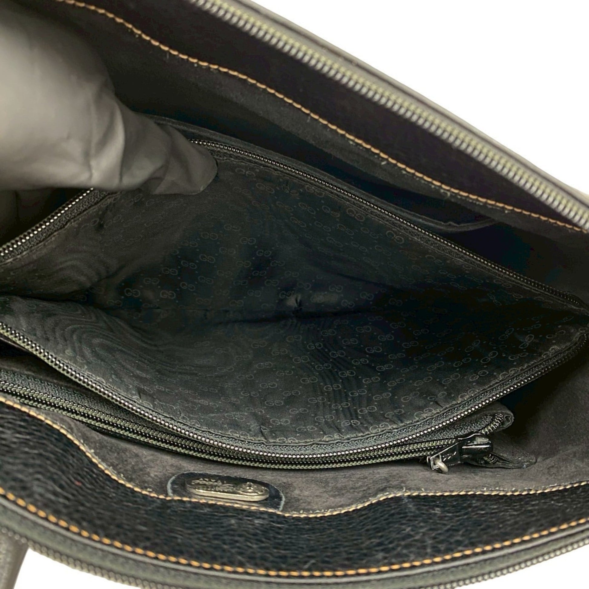 Gucci Black Leather Boston Bag Handbag