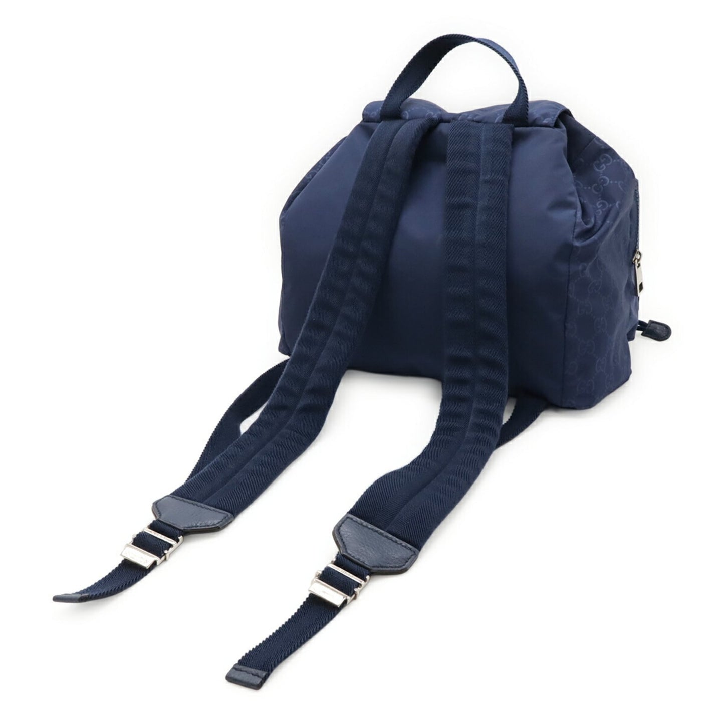 Gucci Navy Nylon Leather Backpack