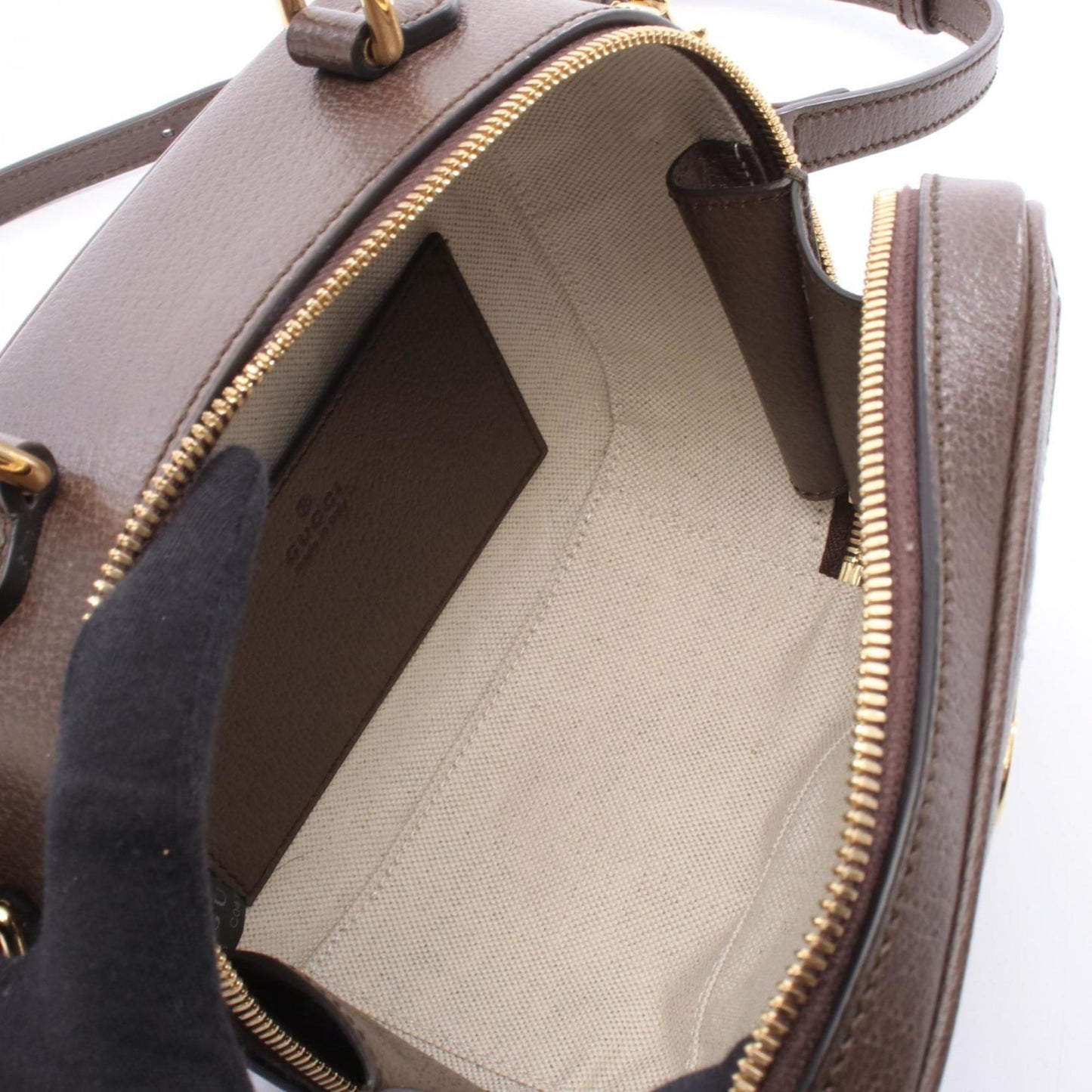 Gucci Beige Brown Multi-Color Coated Canvas Leather Handbag