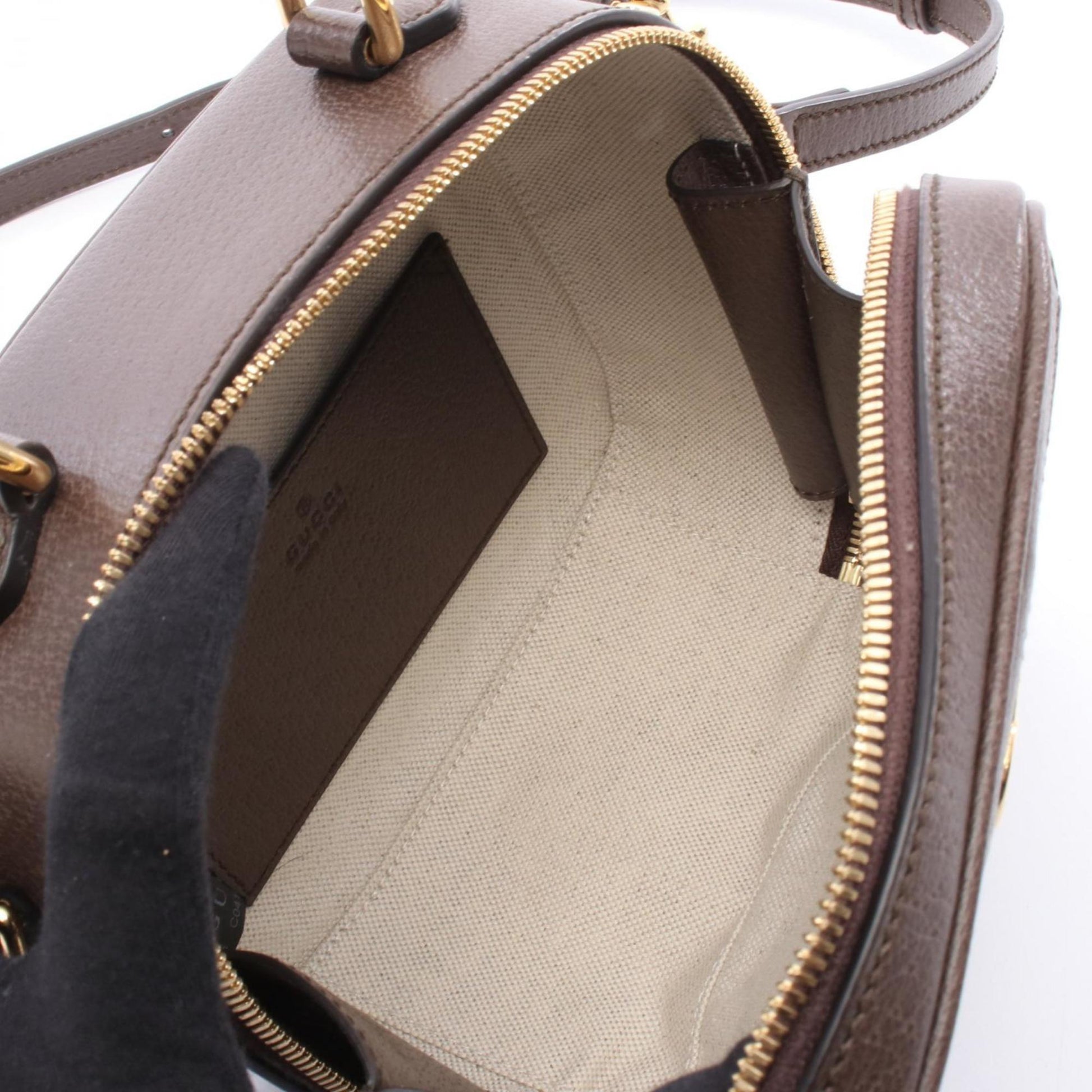 Gucci Beige Brown Multi-Color Coated Canvas Leather Handbag