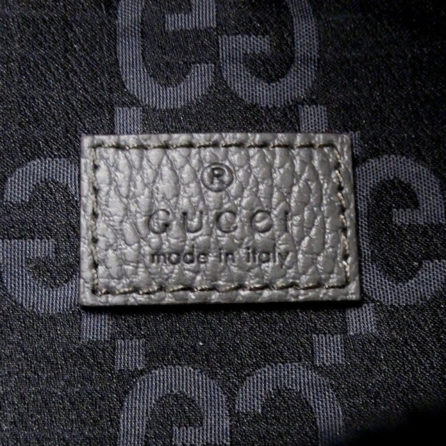 Gucci Black Gray Polyester Sling Bag