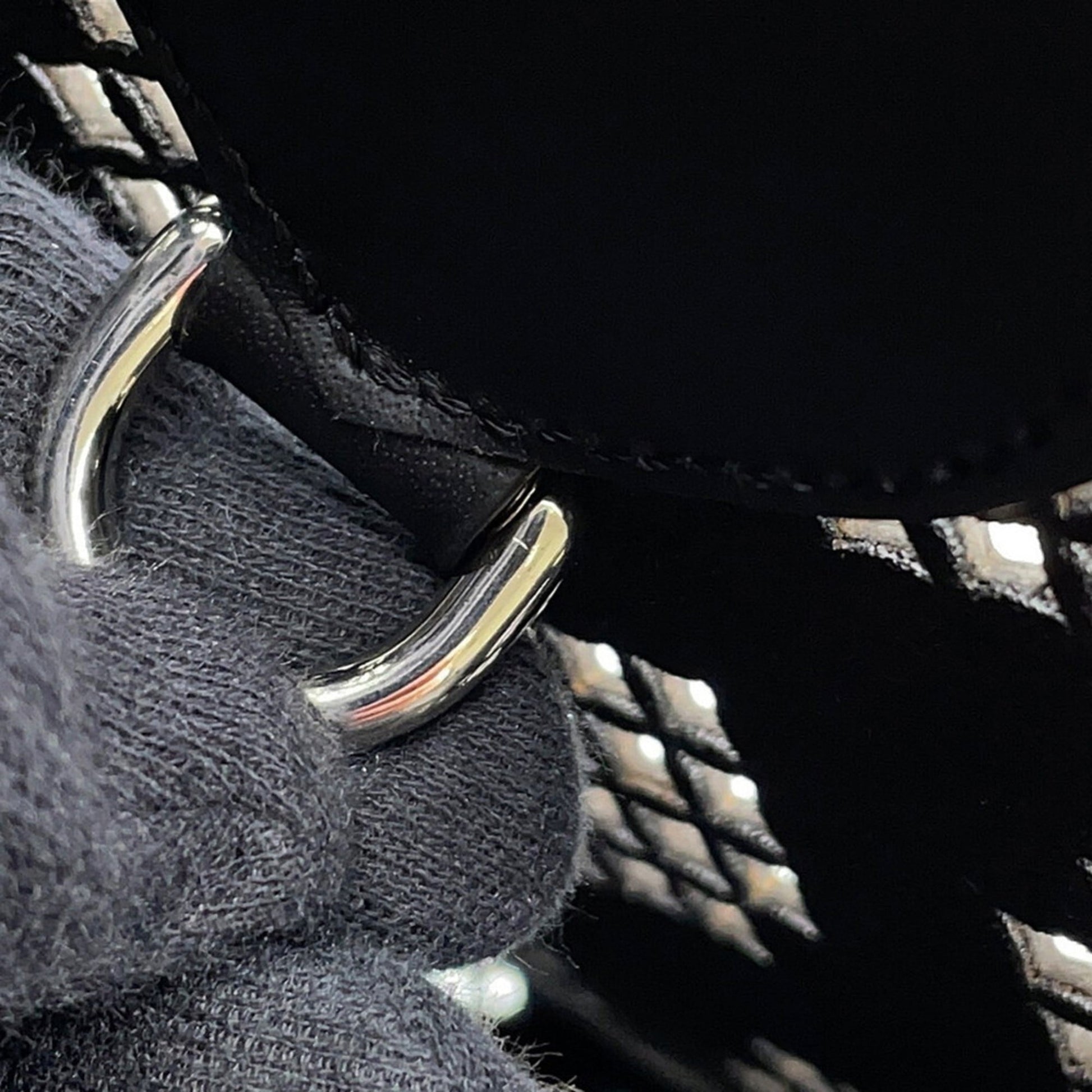 Gucci Black Gg Leather Tote Bag