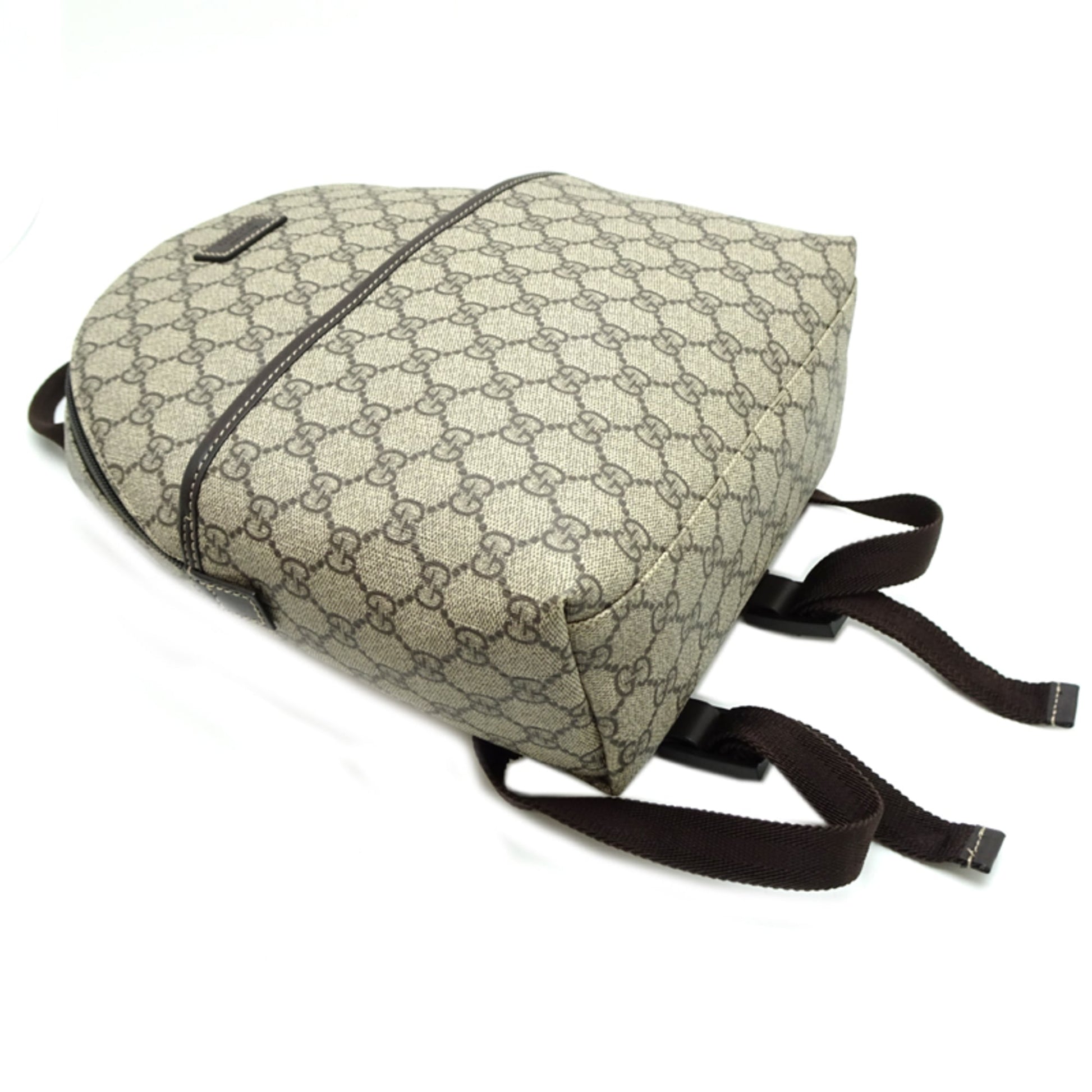 Gucci Brown Gg Supreme Leather Backpack