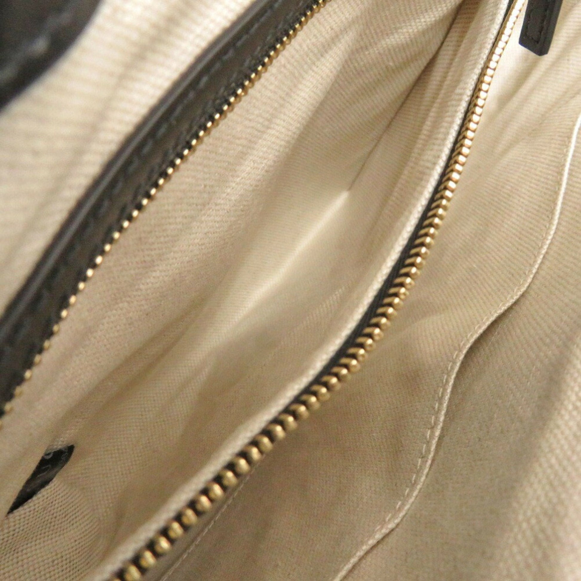 Gucci Black White Leather Shoulder Bag