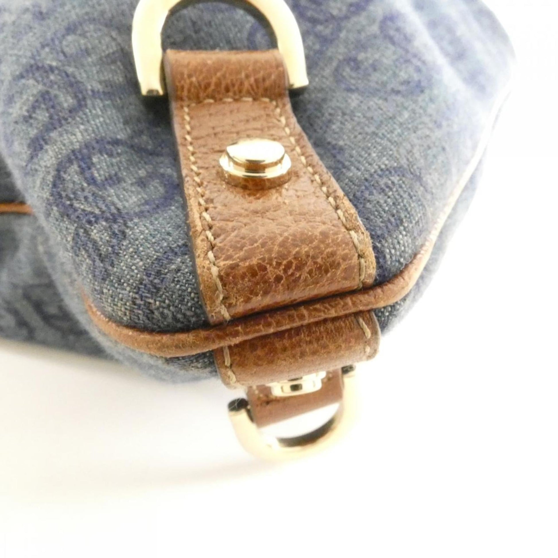 Gucci Dark Blue Canvas Shoulder Bag