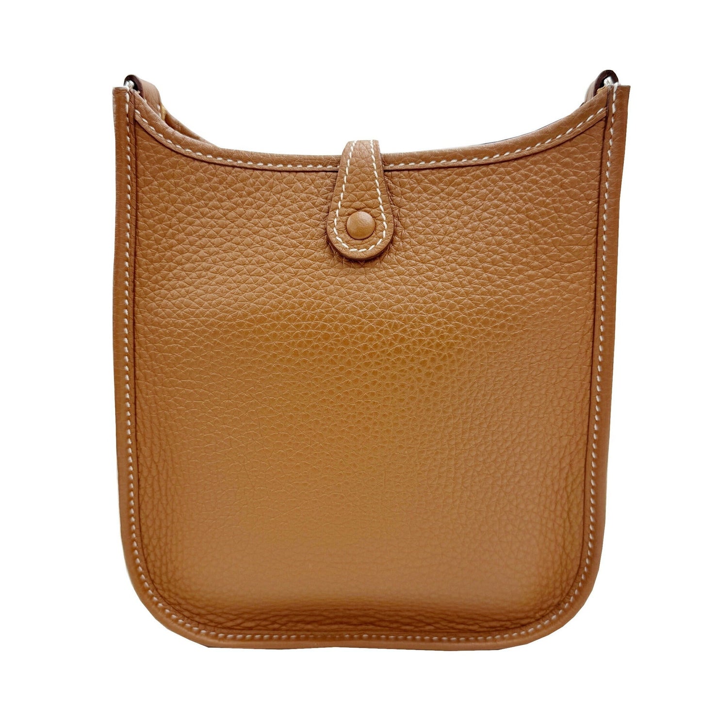 Hermes Taurillon Clemence Shoulder Bag Leather Gold