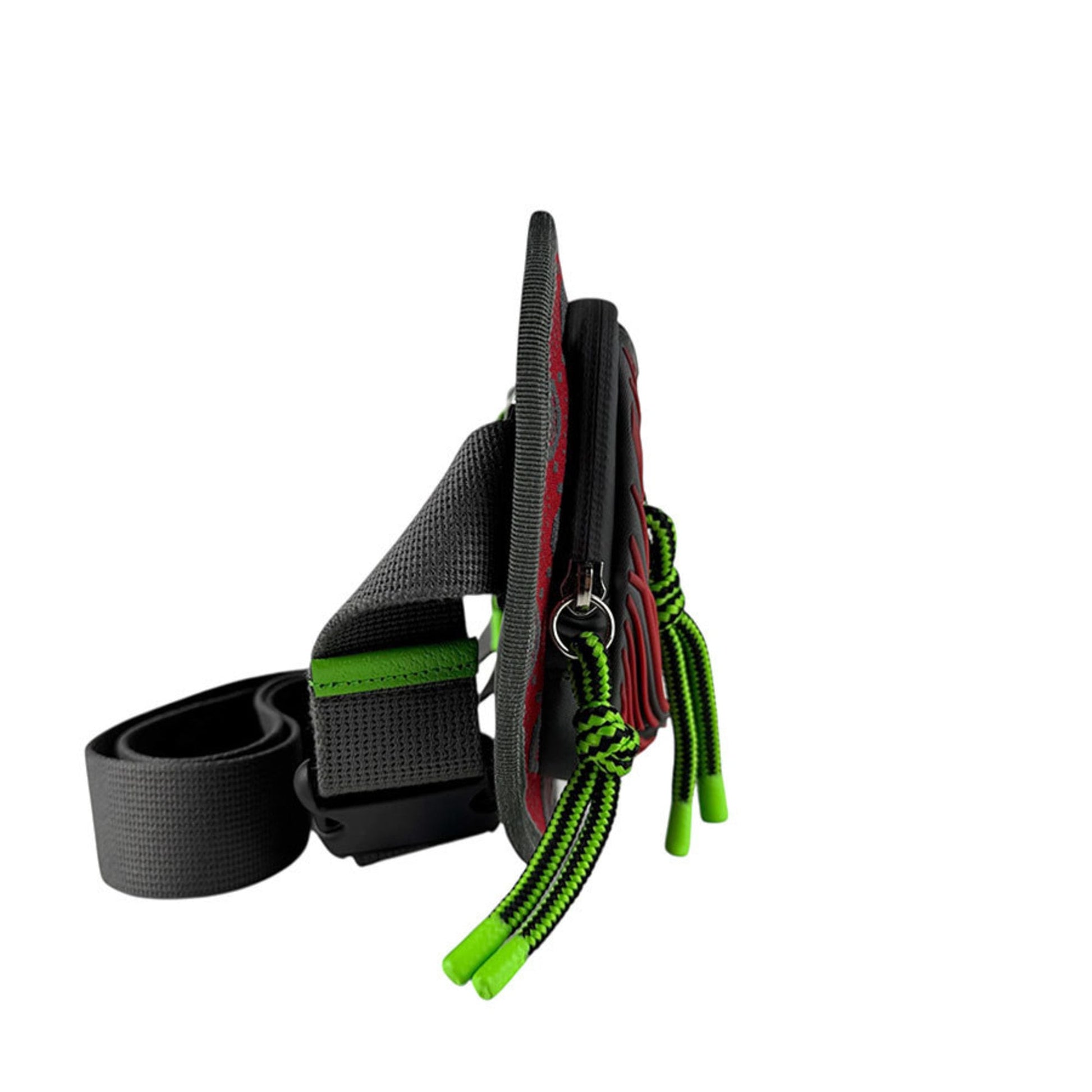 Gucci Gray Green Red Color Nylon Fanny Pack