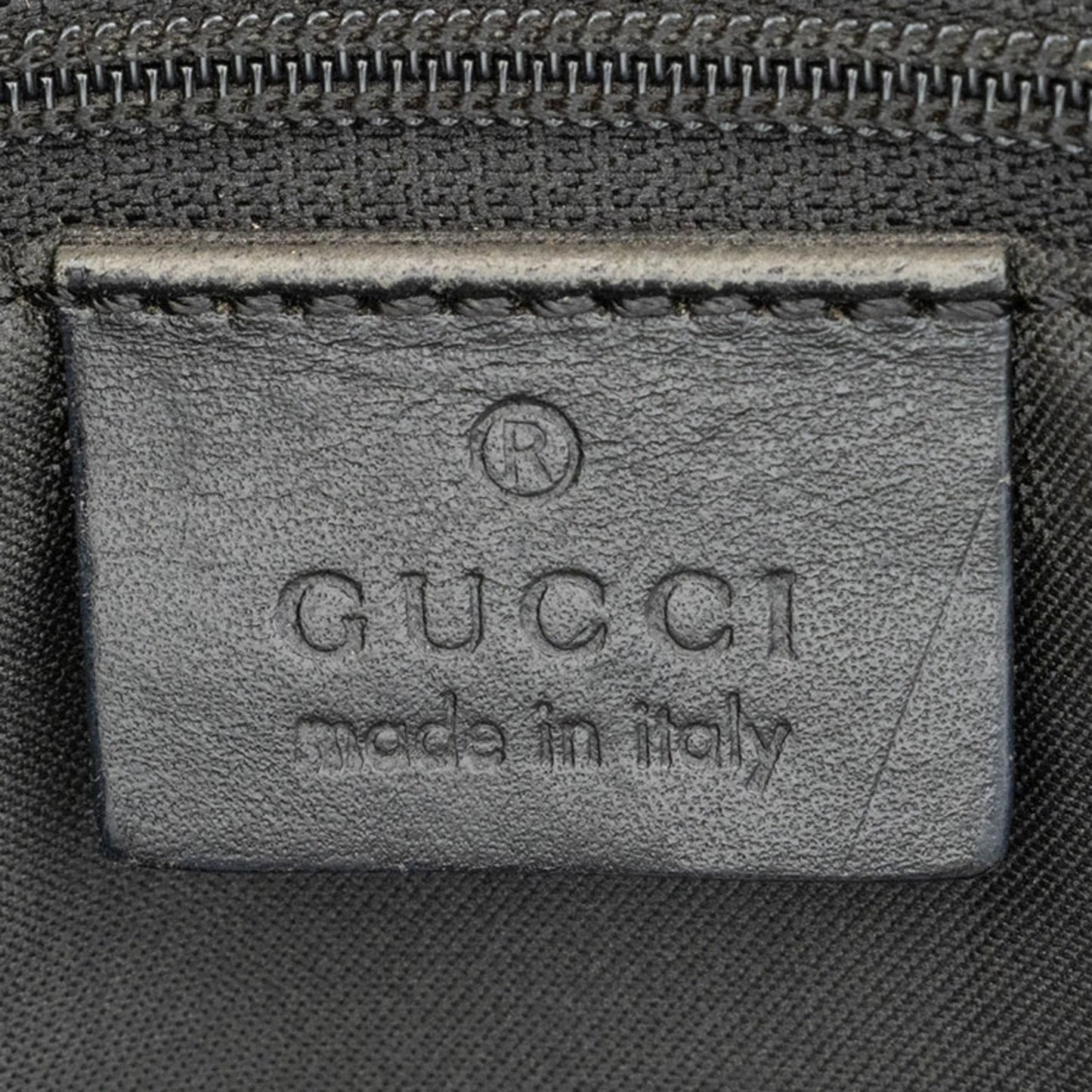 Gucci Beige Black Bamboo Canvas Handbag