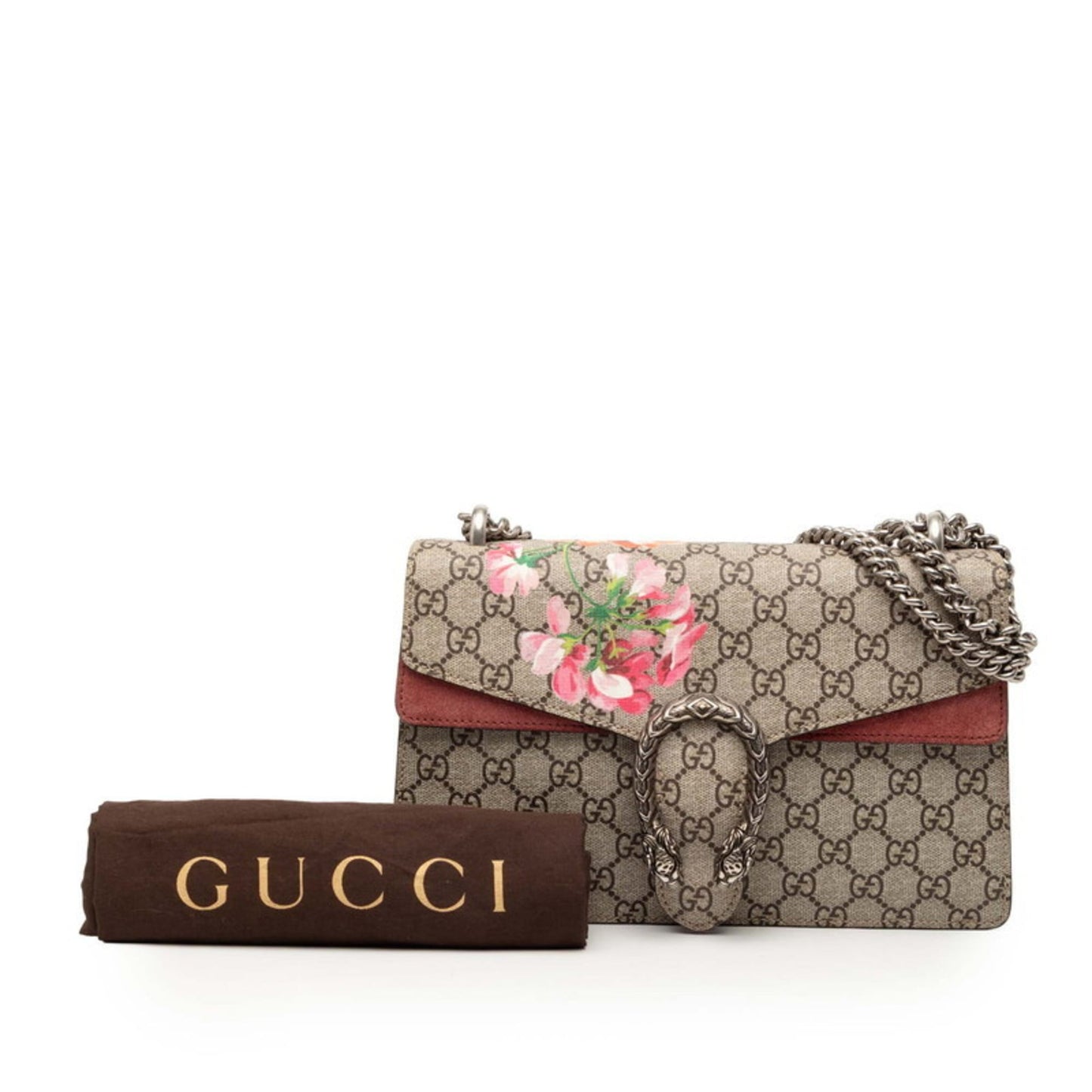 Gucci Beige Red Color Pvc Suede Shoulder Bag