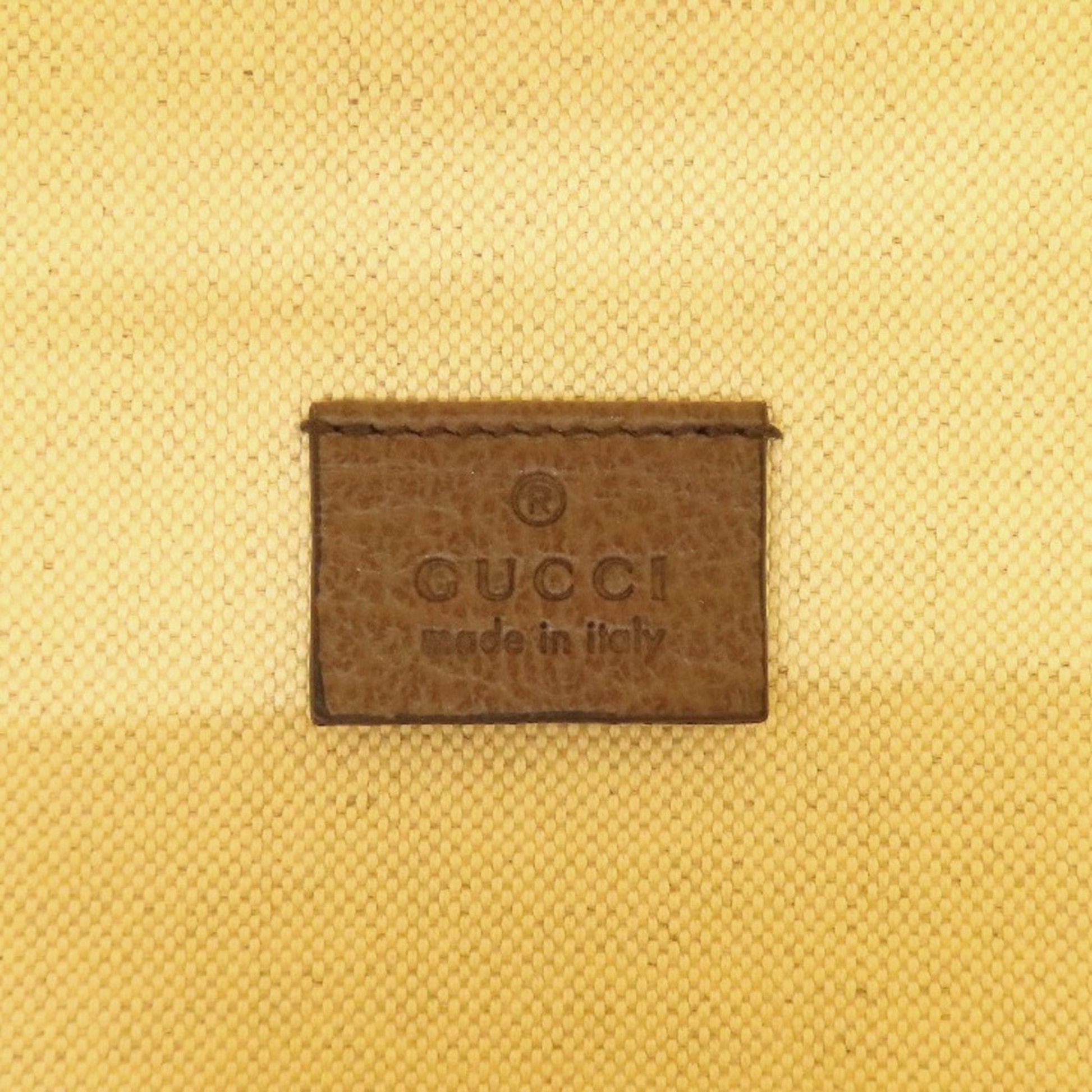 Gucci Beige Brown Canvas Handbag