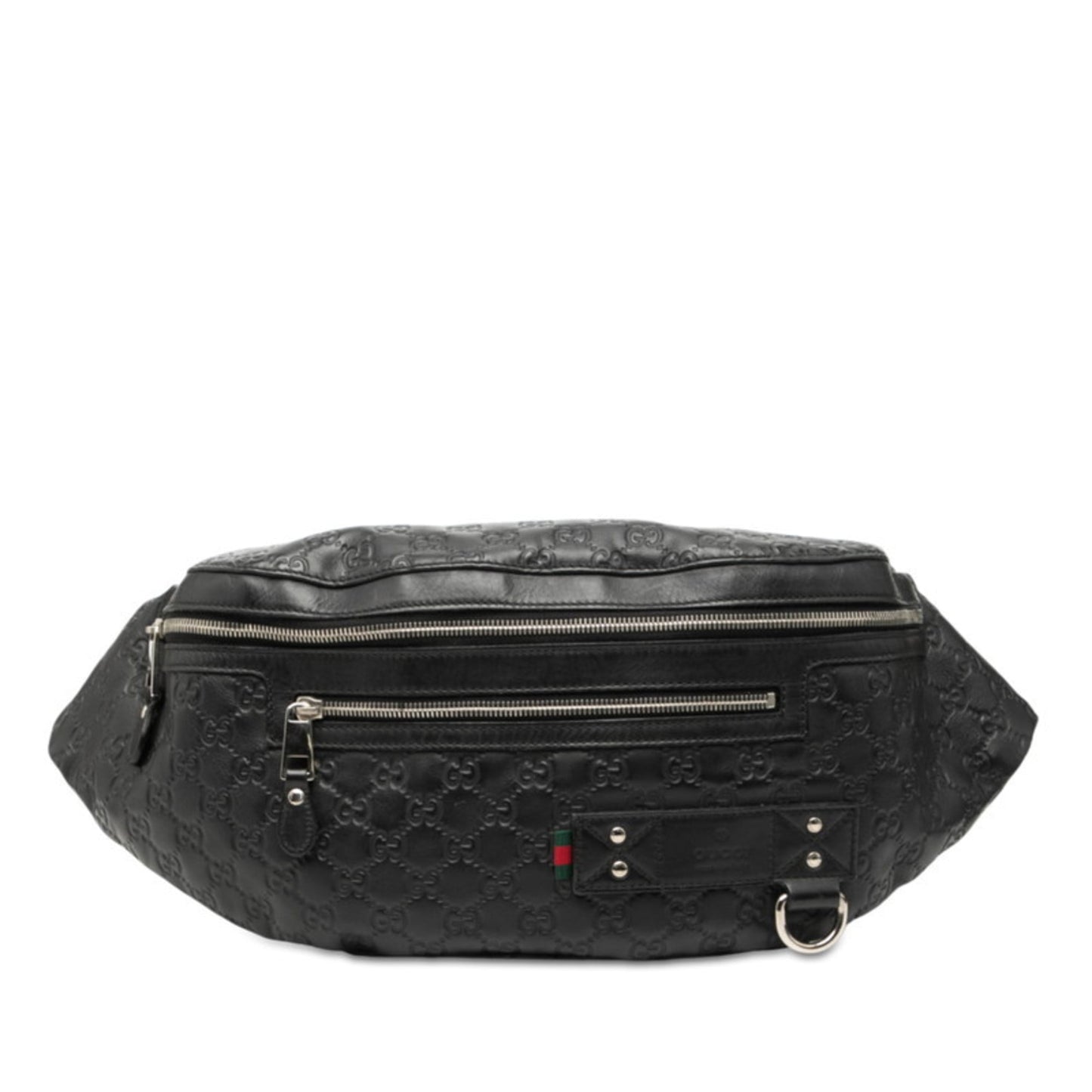 Gucci Guccissima Black Leather Sling Bag