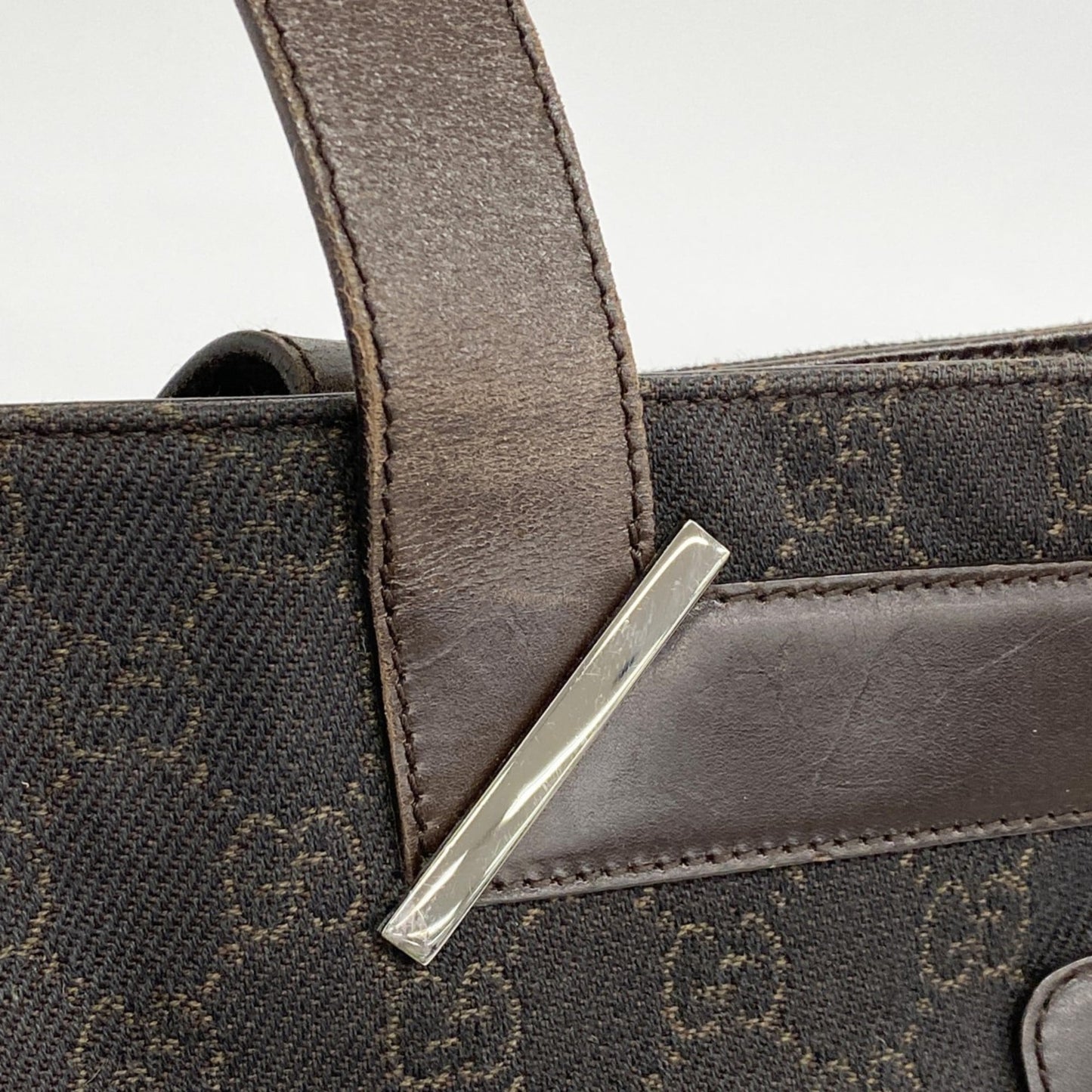 Gucci Brown Denim Tote Bag