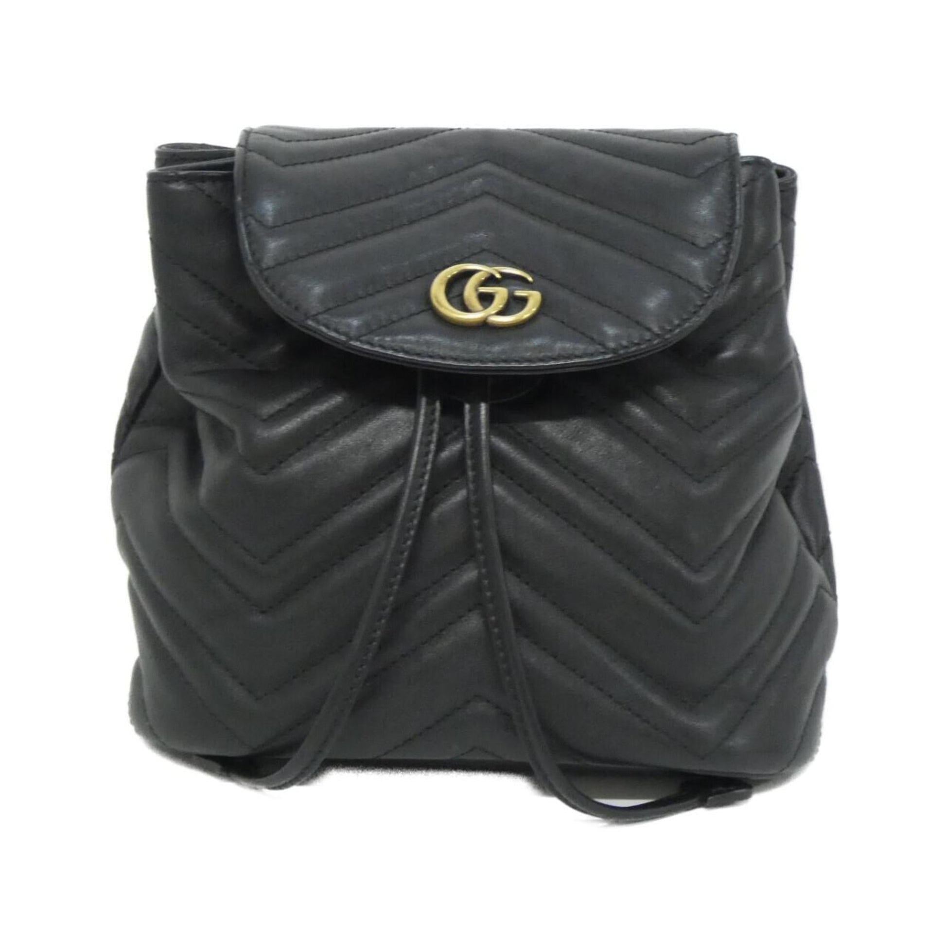 Gucci Black Leather Backpack