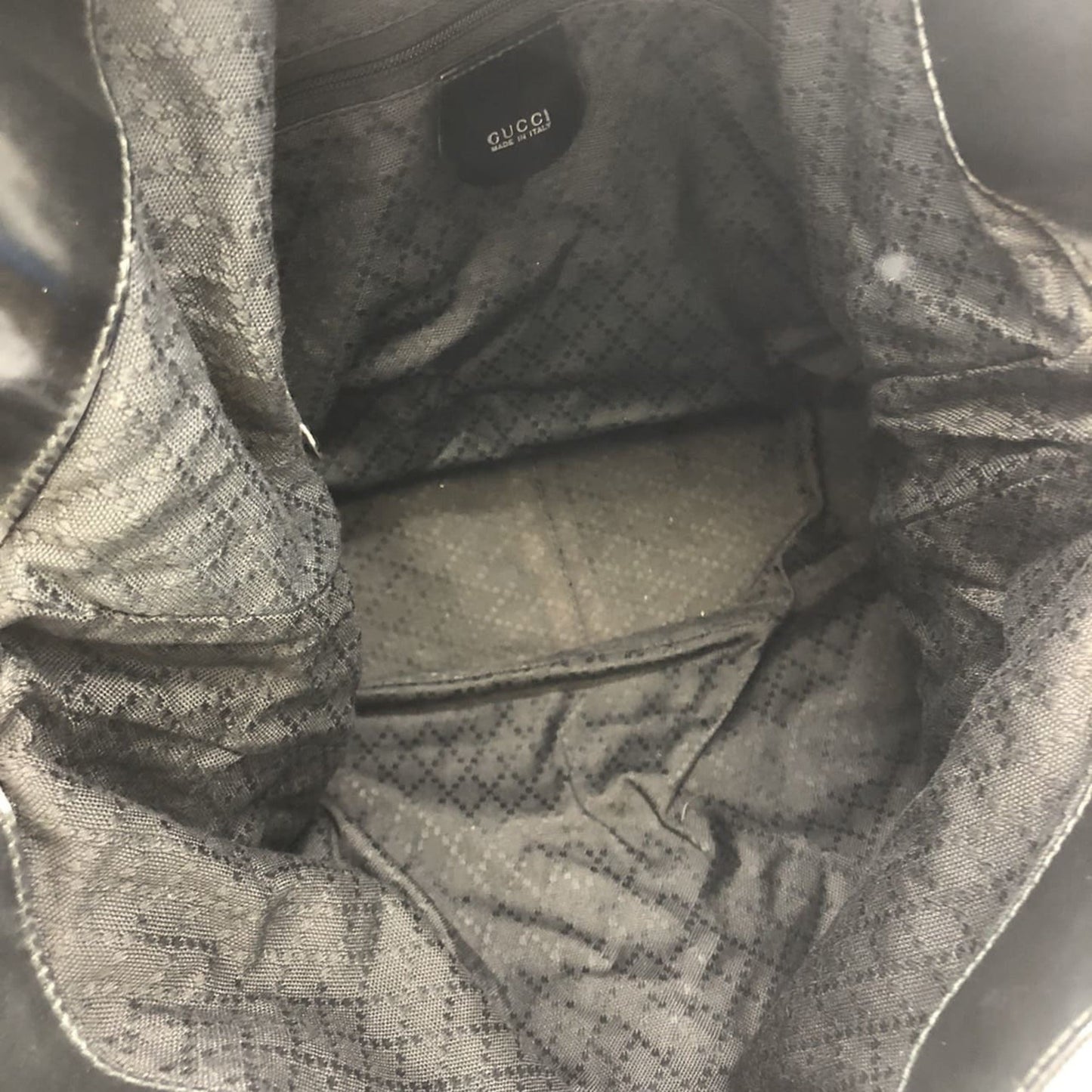 Gucci Black Bamboo Nylon Handbag Shoulder Bag