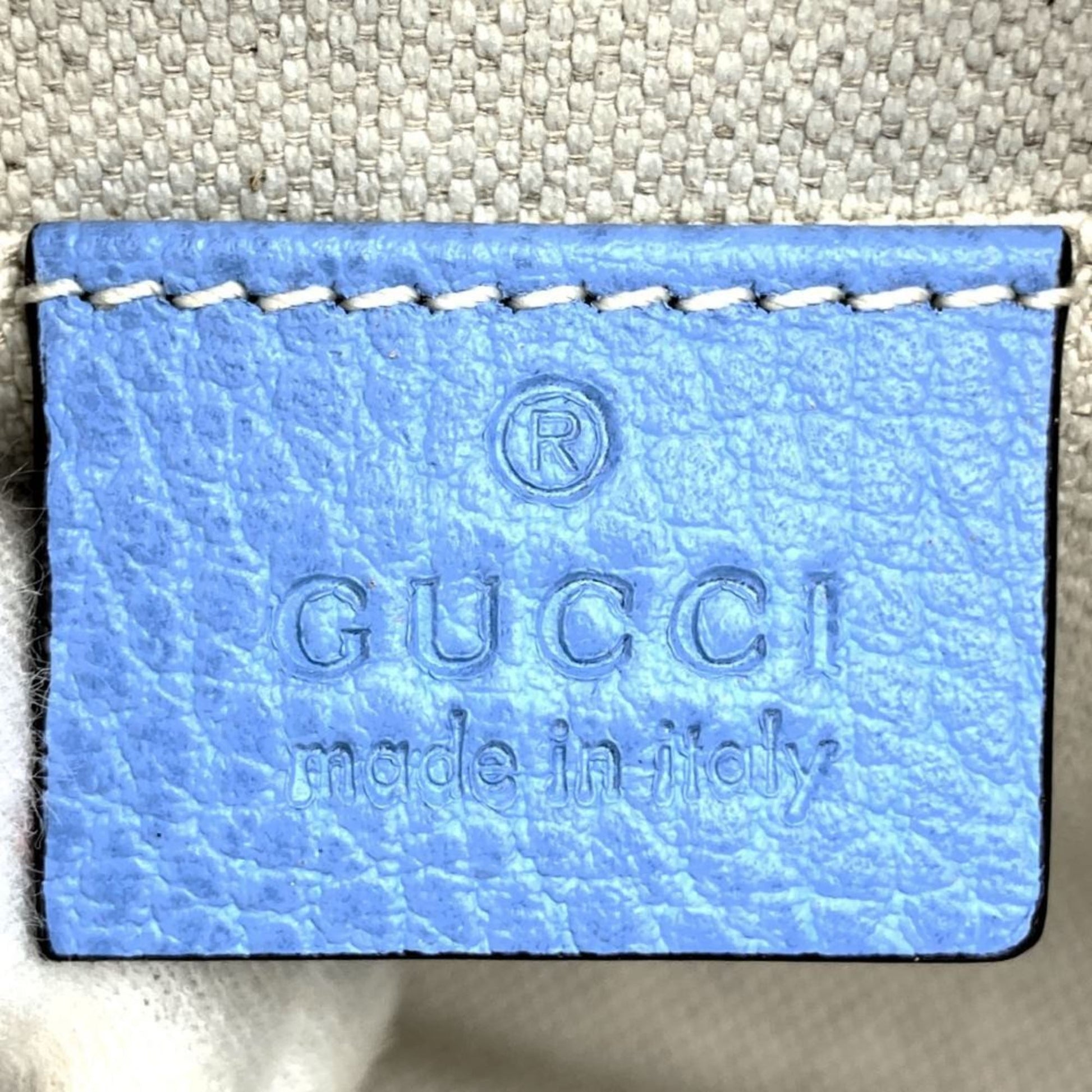 Gucci Blue Light Blue Leather Pouch