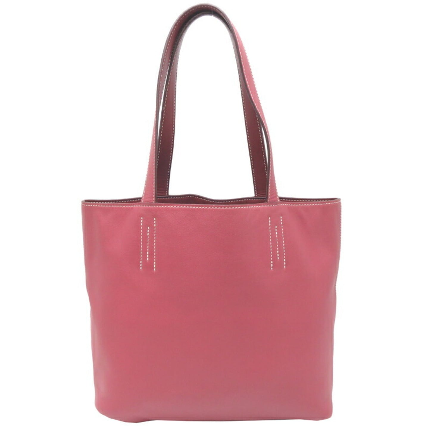 Hermes Color Swift Tote Bag Leather Red Pink
