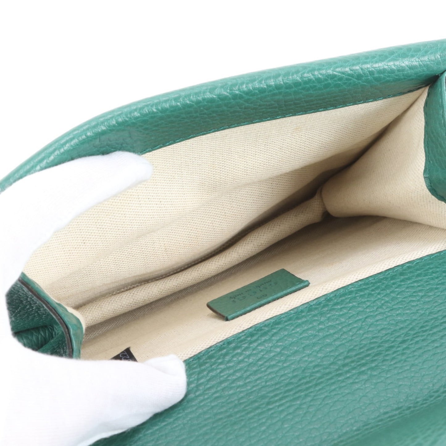 Gucci Green Leather Shoulder Bag