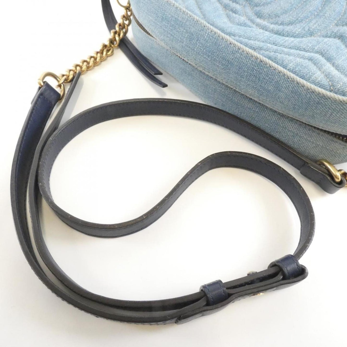 Gucci Blue Denim Shoulder Bag