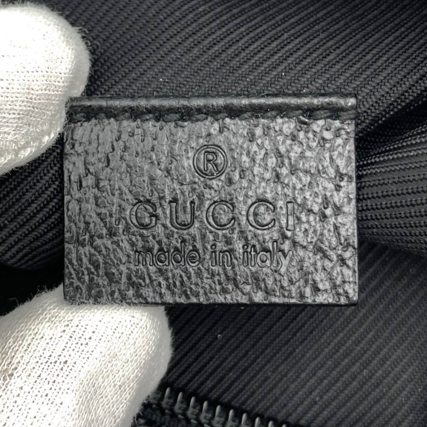 Gucci Black Gg Canvas Pouch