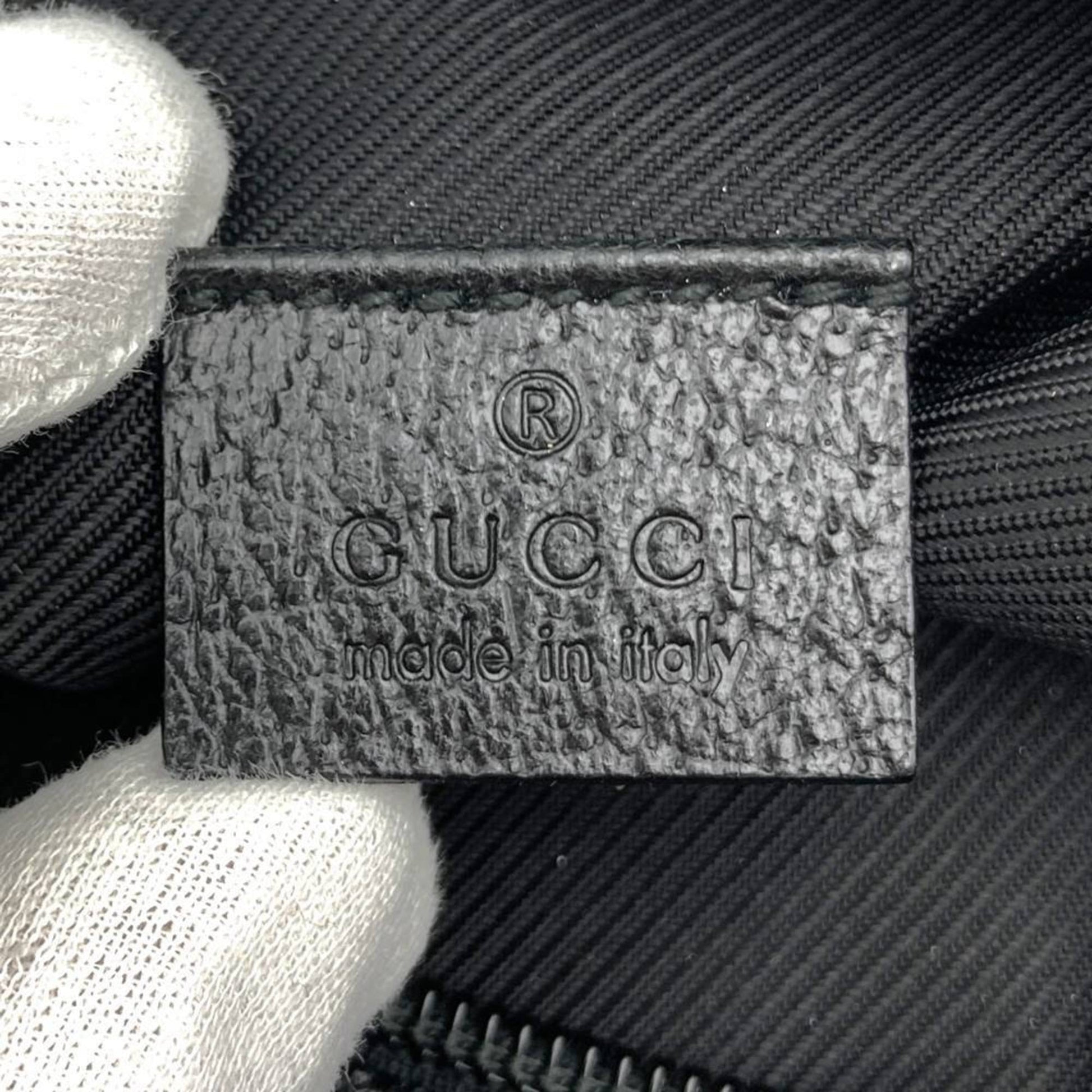 Gucci Black Gg Canvas Pouch