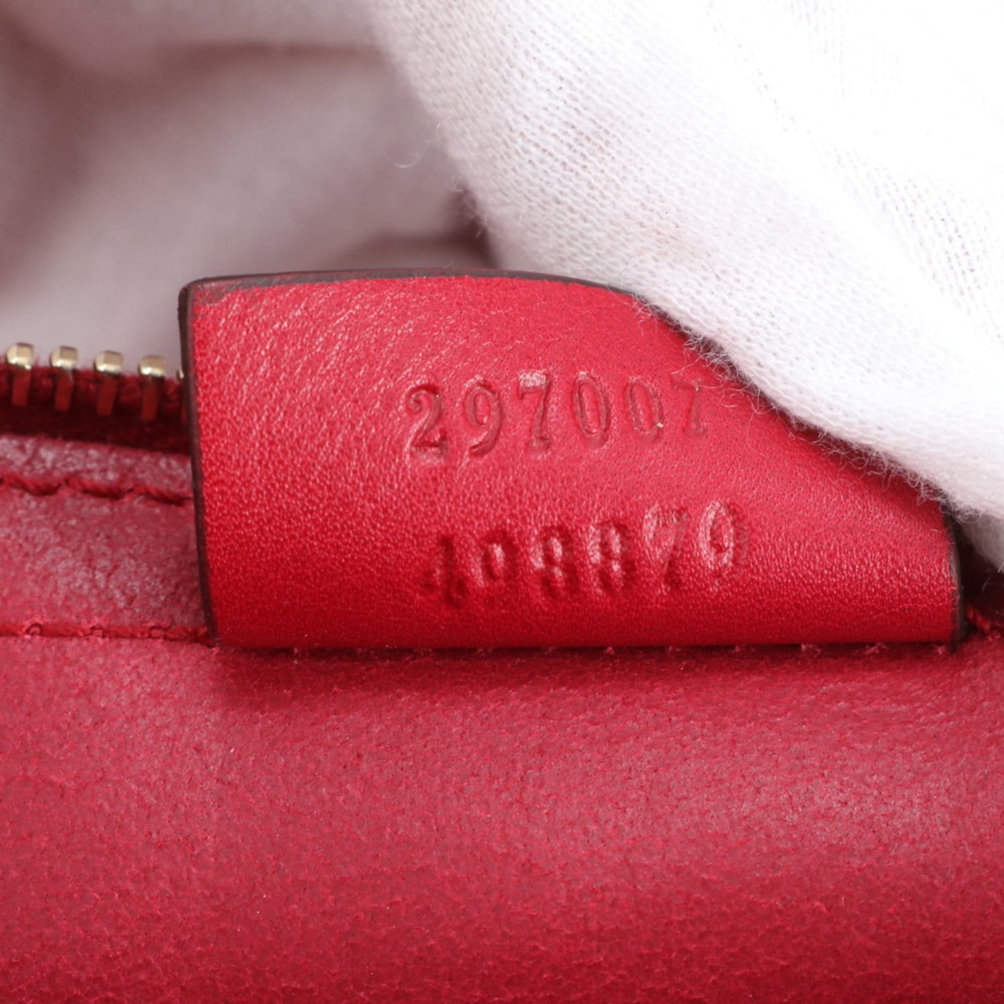 Gucci Red Color Leather Pouch Shoulder Bag