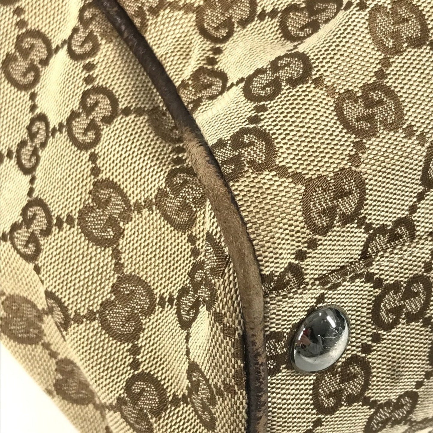 Gucci Beige Dark Brown Gg Canvas Shoulder Bag Tote Bag