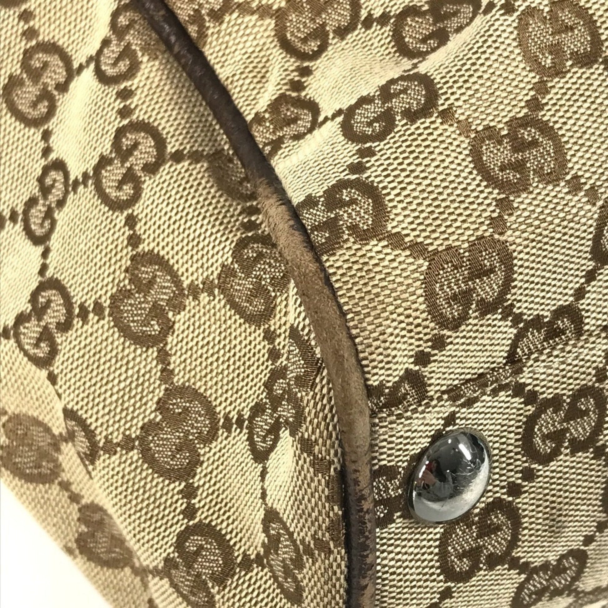 Gucci Beige Dark Brown Gg Canvas Shoulder Bag Tote Bag