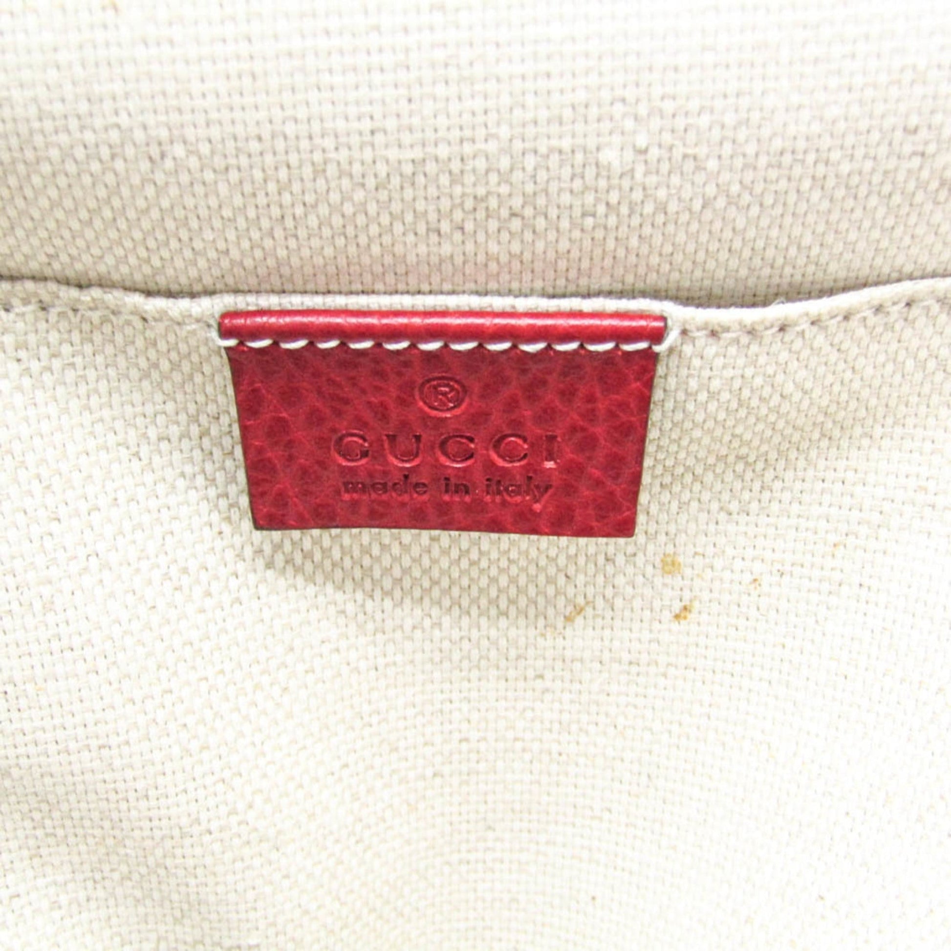 Gucci Soho Red Color Leather Backpack