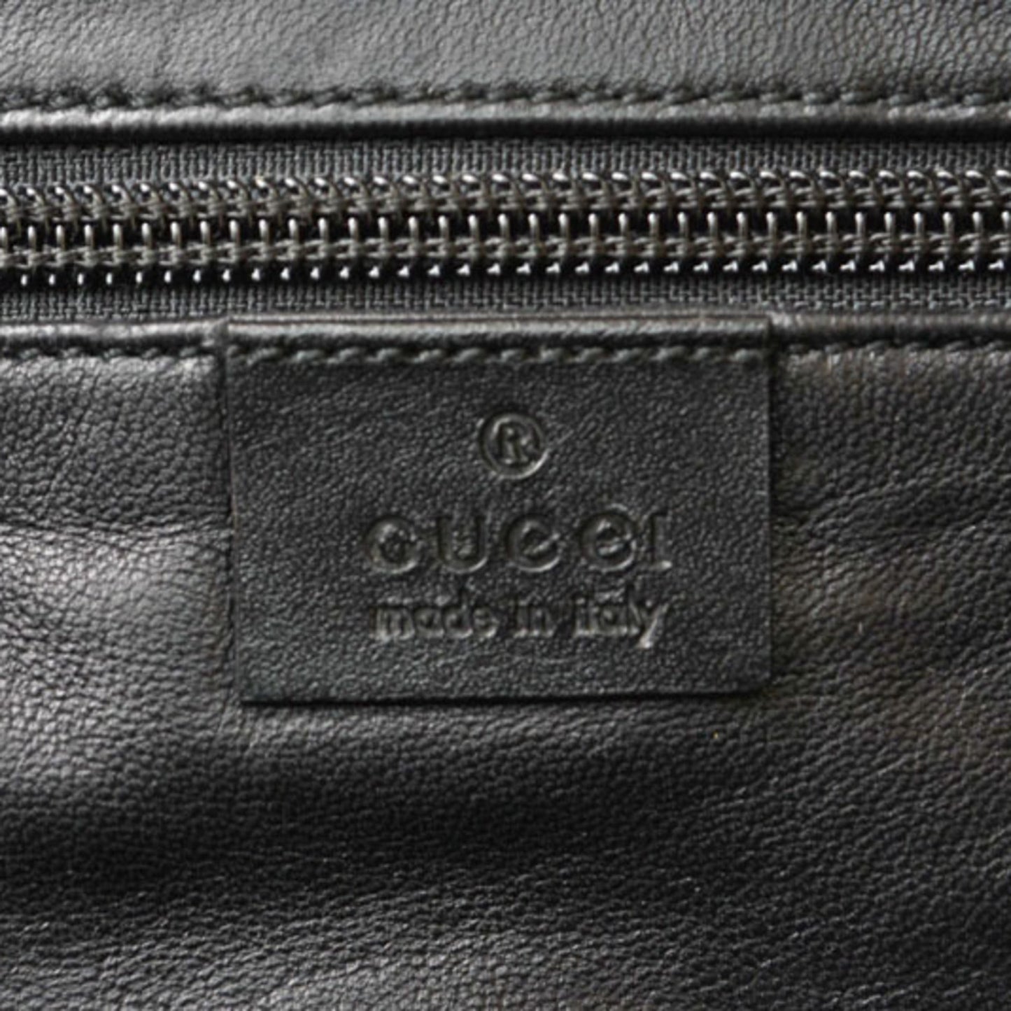 Gucci Black Cotton Canvas Shoulder Bag Sling Bag