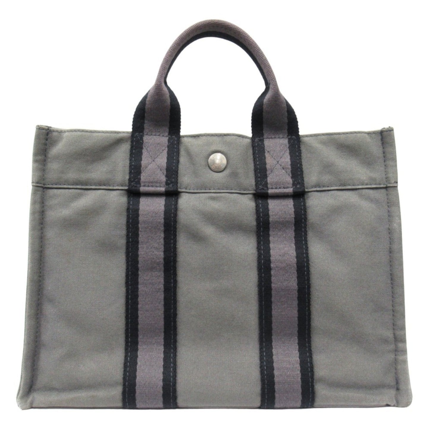Hermes Fourre Tout Tote Bag Canvas Gray