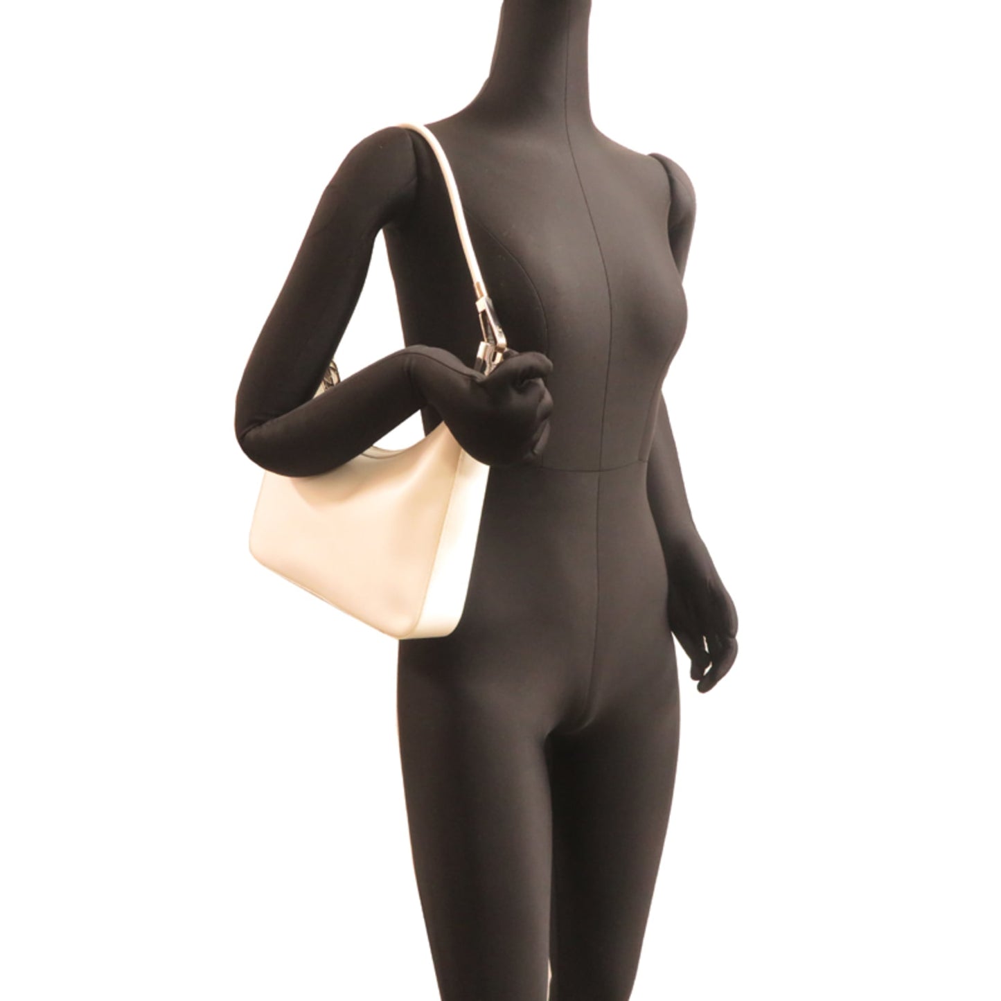 Gucci White Leather Shoulder Bag