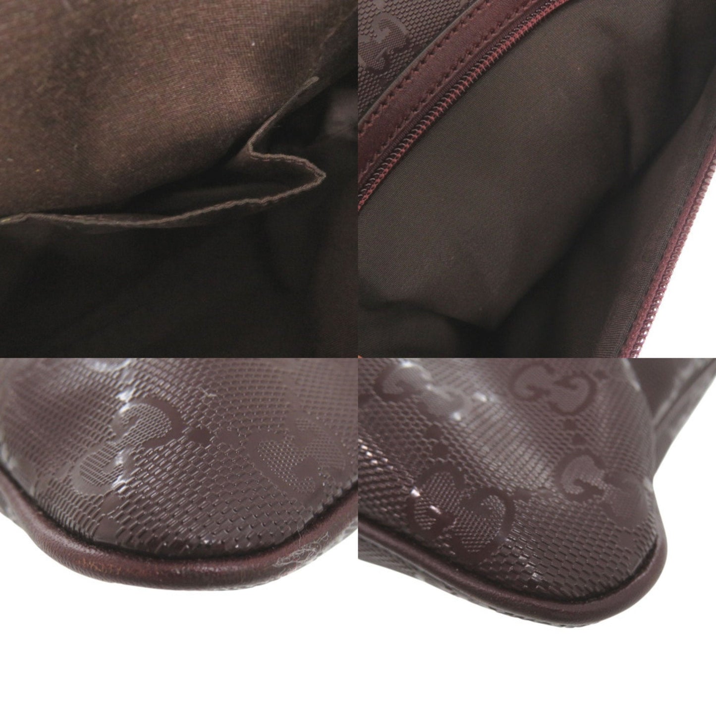 Gucci Bordeaux Pvc Leather Shoulder Bag