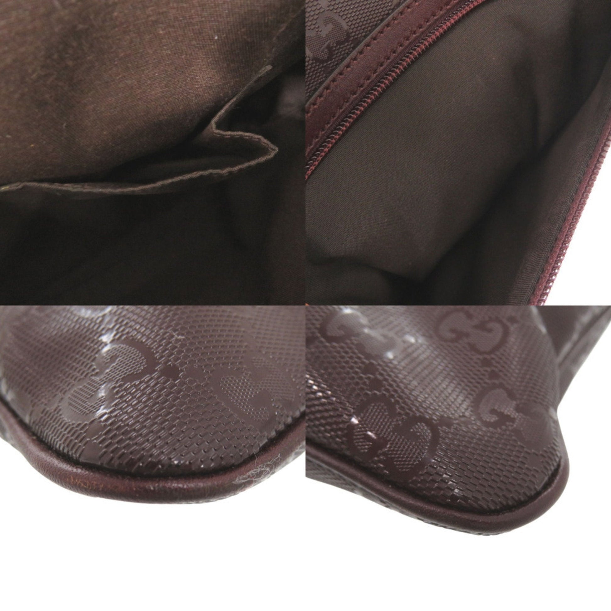 Gucci Bordeaux Pvc Leather Shoulder Bag