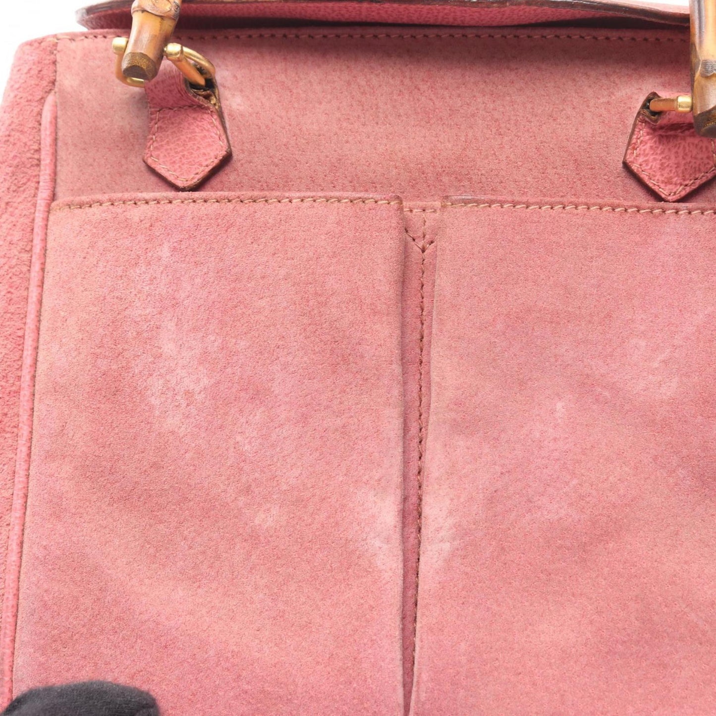 Gucci Pink Suede Leather Handbag