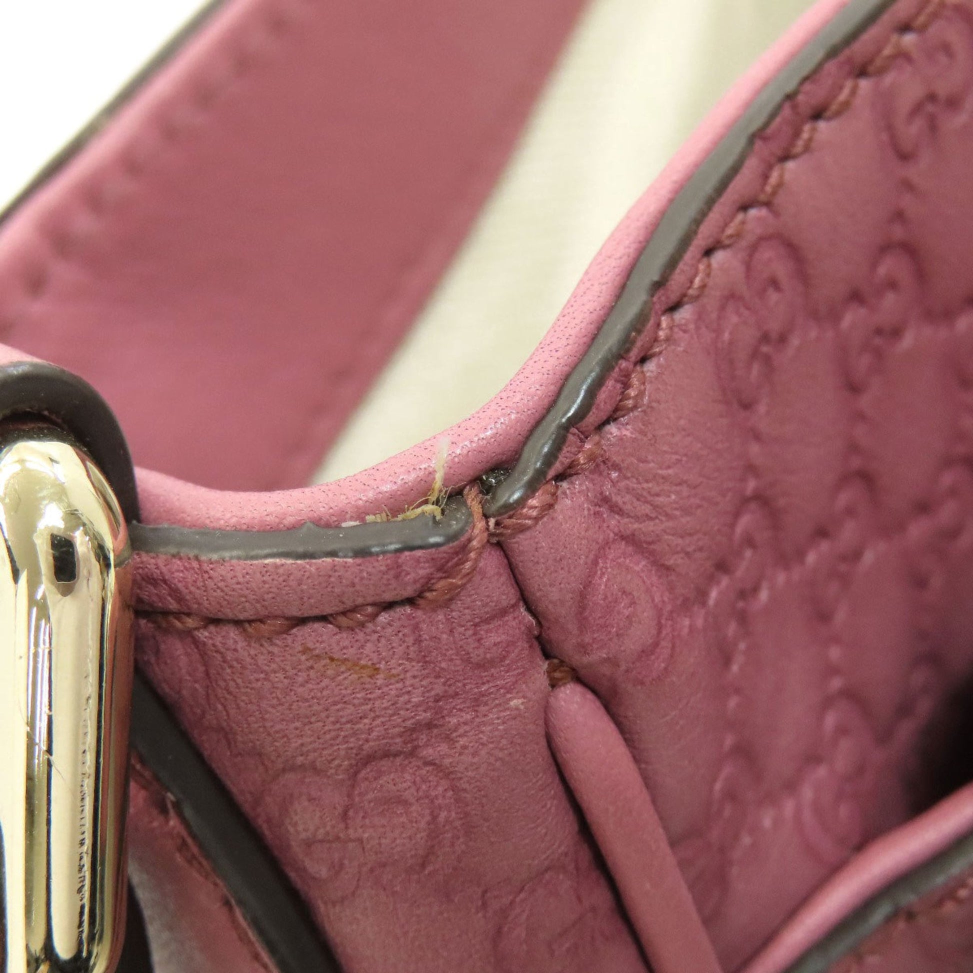Gucci Pink Leather Shoulder Bag