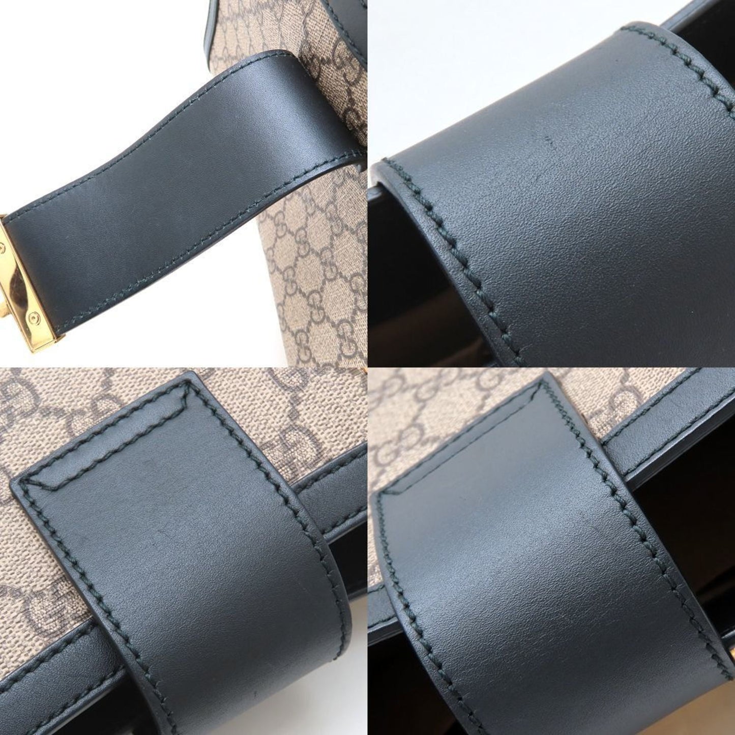 Gucci Brown Gg Supreme Leather Shoulder Bag Tote Bag