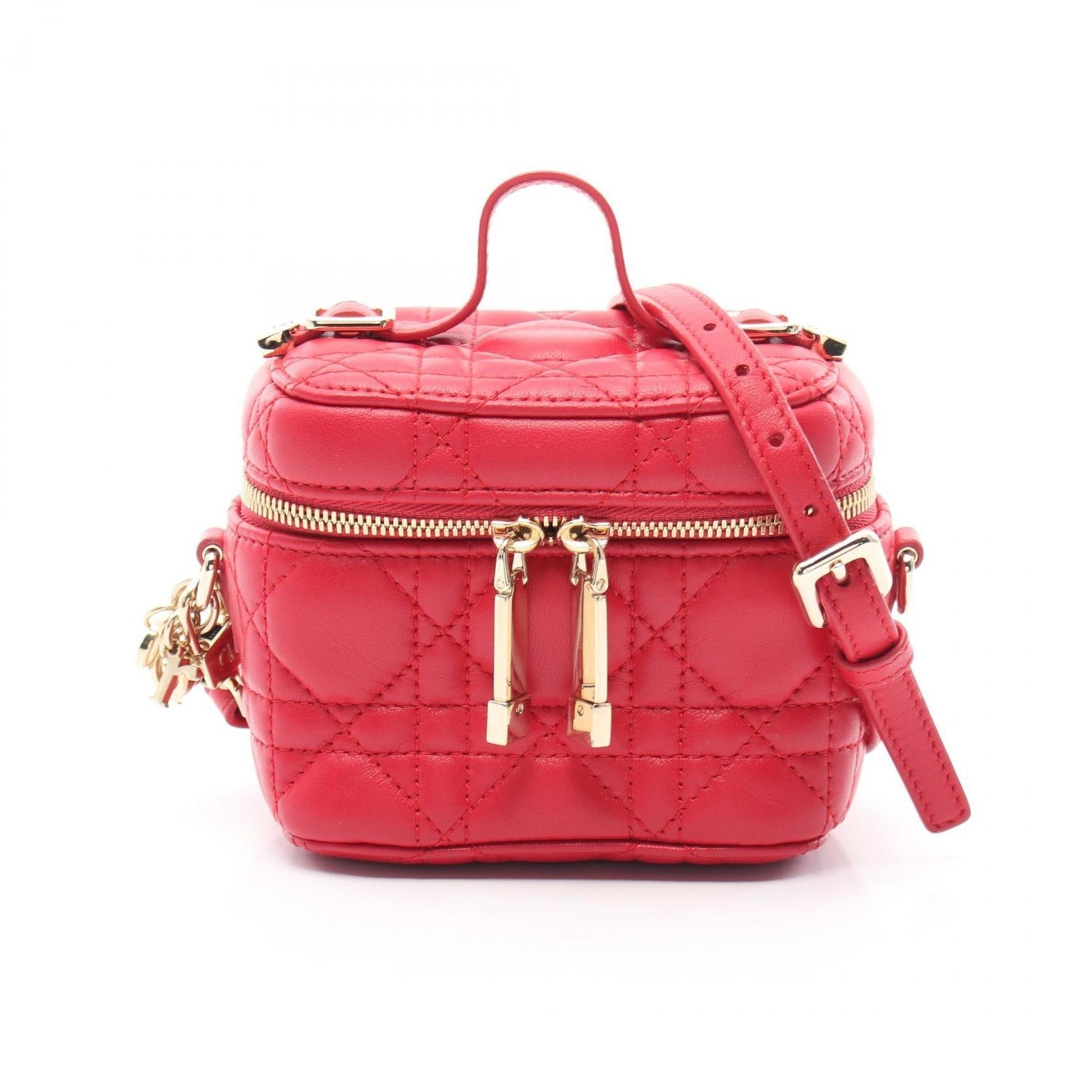 Dior Handbag Christian Lady Color 2 Leather Red