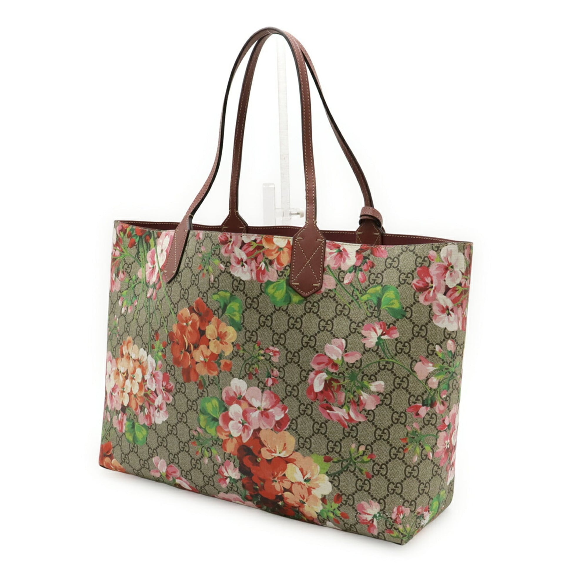 Gucci Gg Blooms Beige Pink Multi-Color Gg Supreme Leather Shoulder Bag Tote Bag