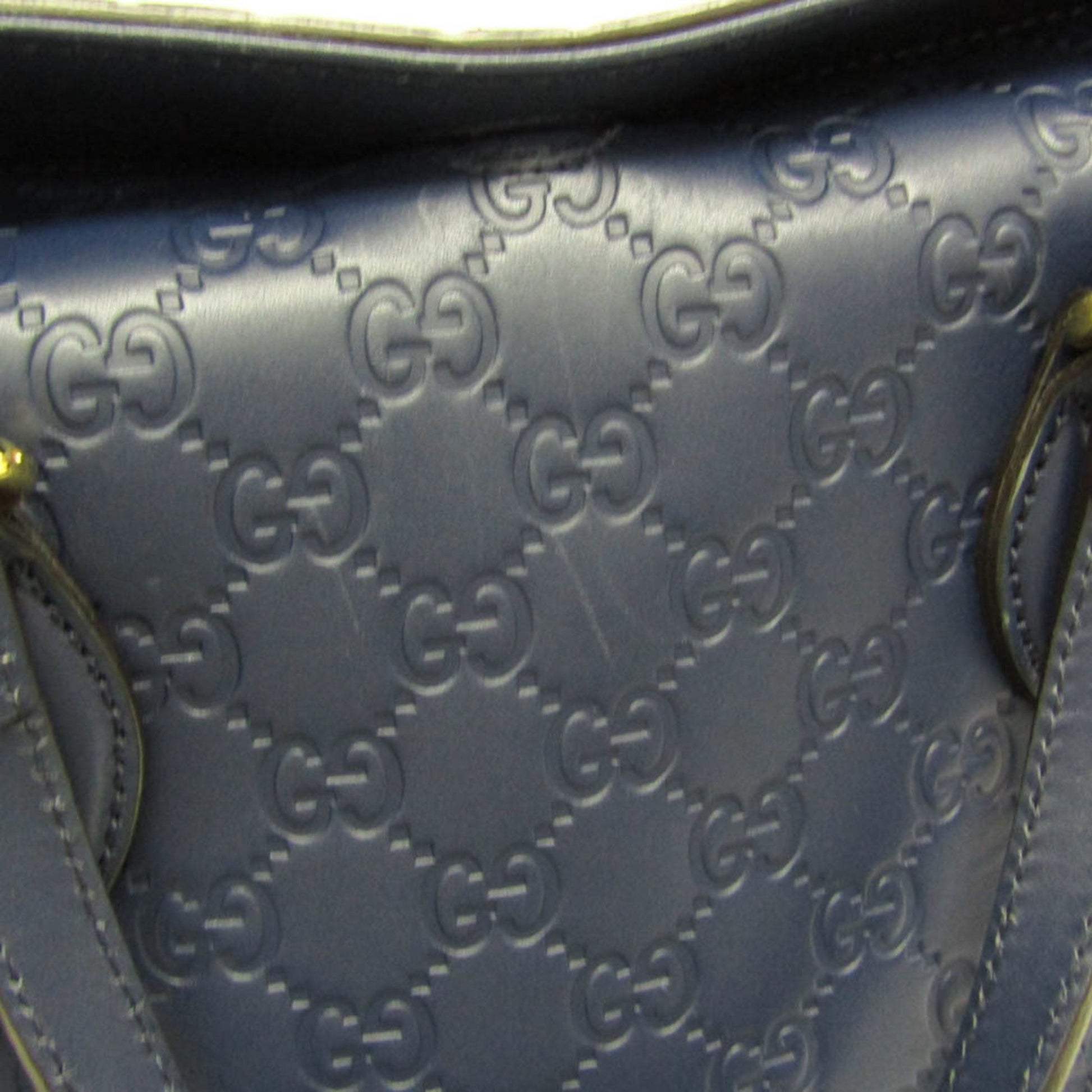 Gucci Guccissima Blue Leather Handbag Shoulder Bag