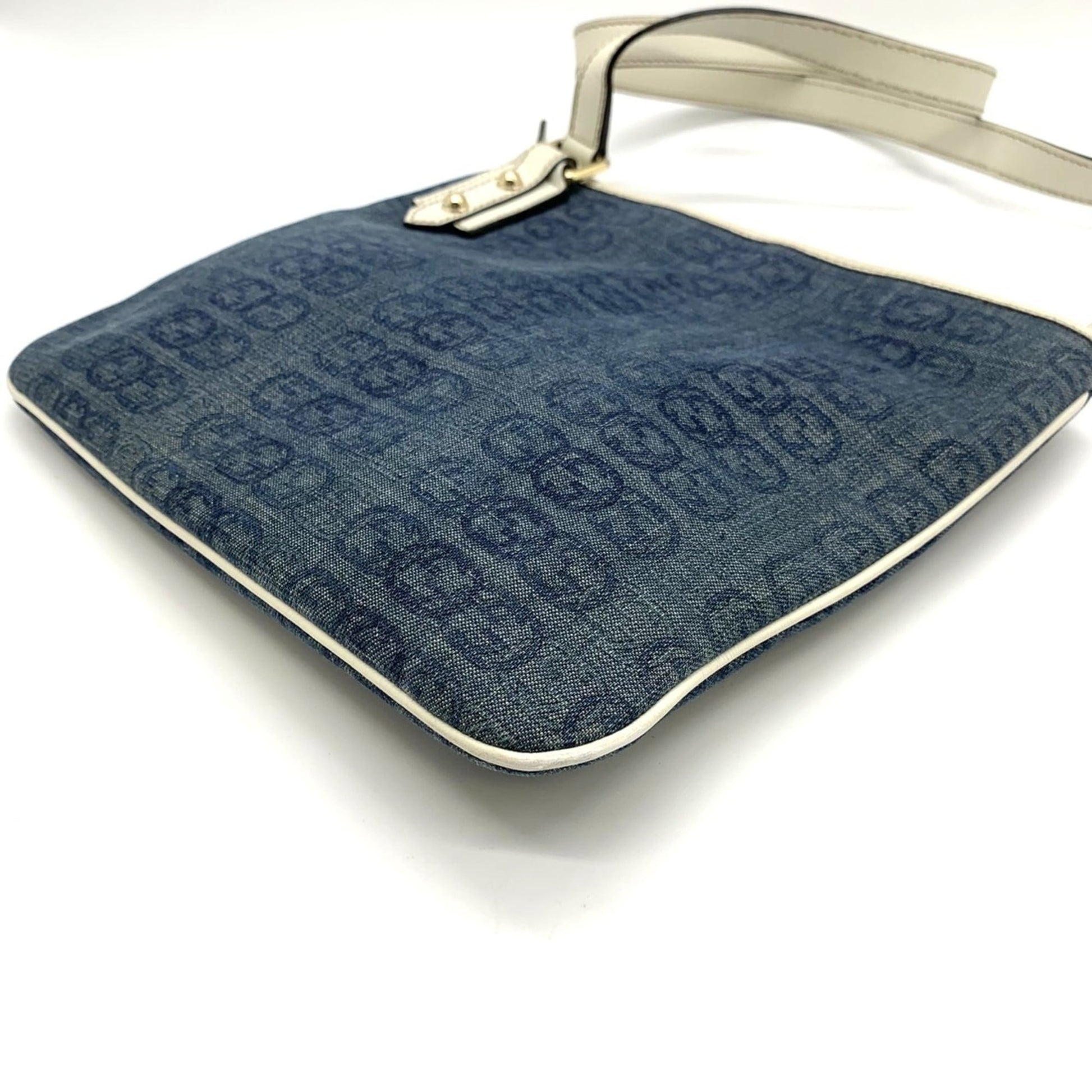 Gucci Blue Denim Shoulder Bag