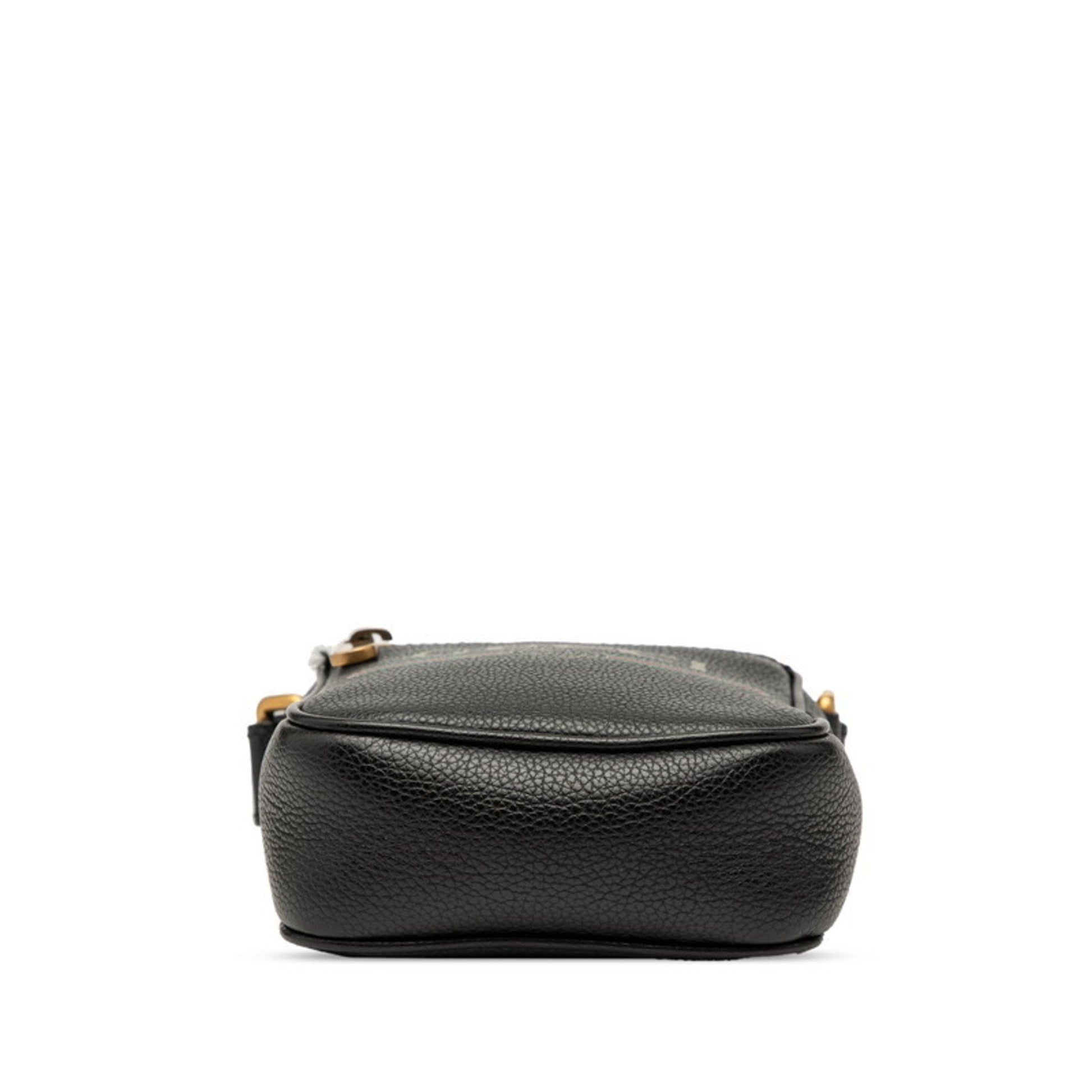 Gucci Black Multi-Color Leather Shoulder Bag
