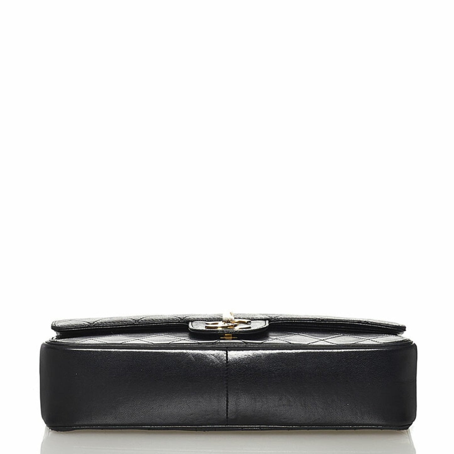 Chanel Matelasse Coco Mark Double Flap Chain Shoulder Bag Black Lambskin Ladies CHANEL