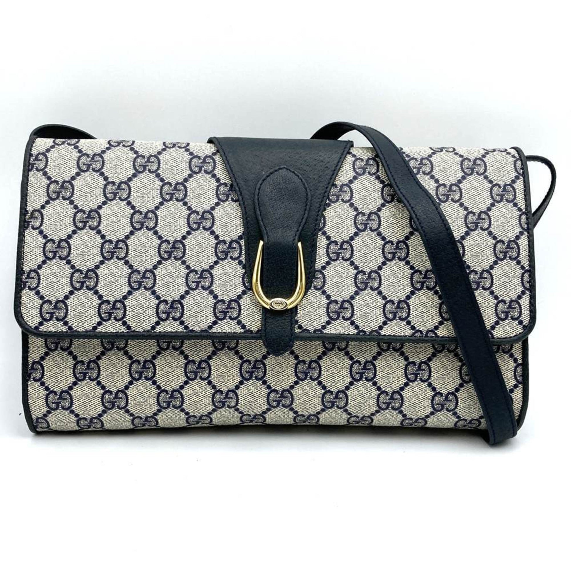 Gucci Navy Gg Supreme Shoulder Bag