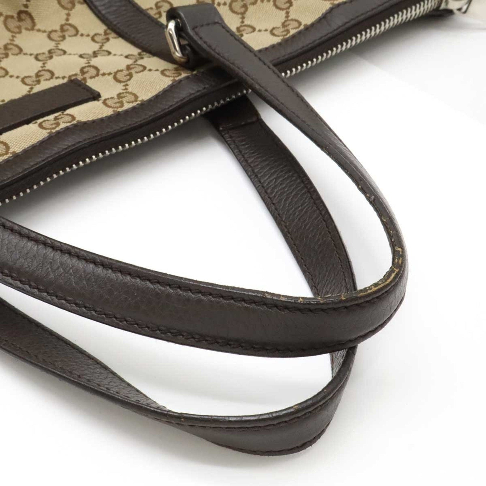 Gucci Gg Canvas Beige Dark Brown Khaki Gg Canvas Shoulder Bag Tote Bag