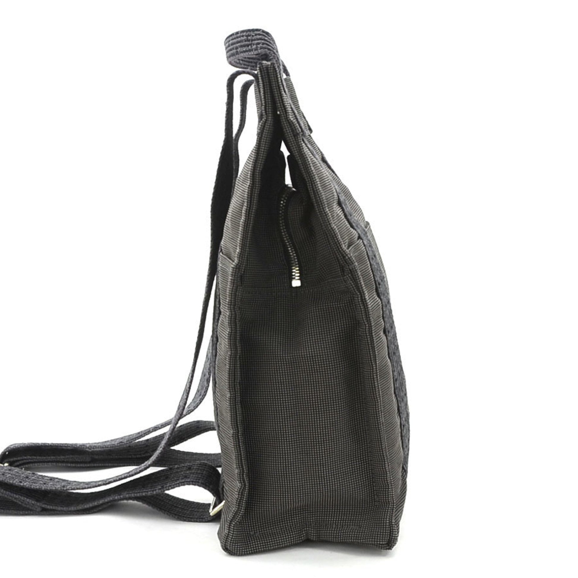 Hermes Dark Backpack Canvas Gray